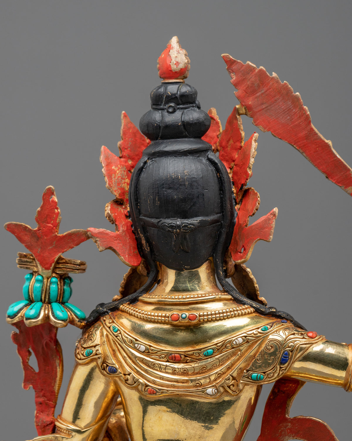 Simhanada Manjushri Sacred Buddhist Figurine | Home Decor