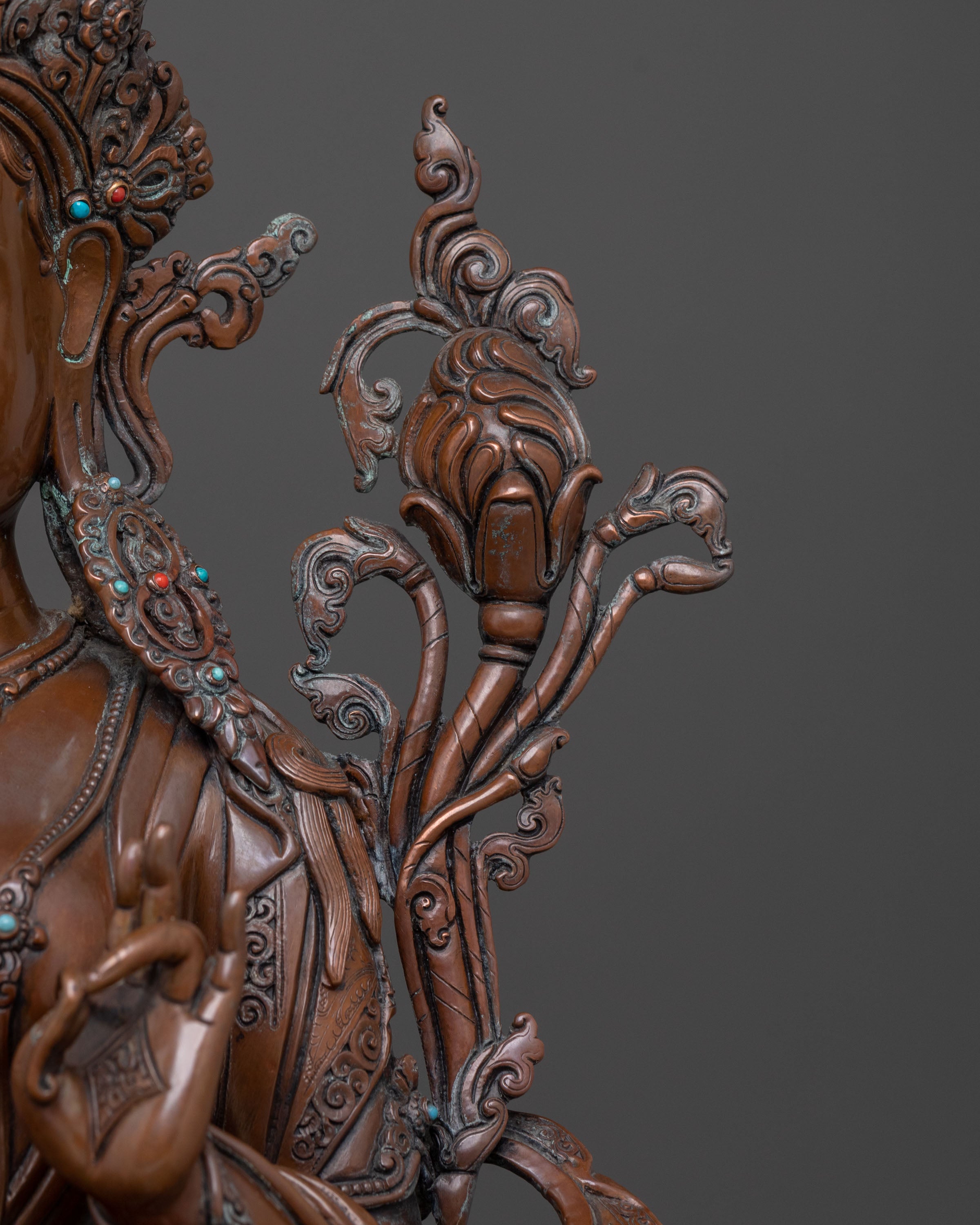 Handmade Green Tara Statue | Buddhist Goddess
