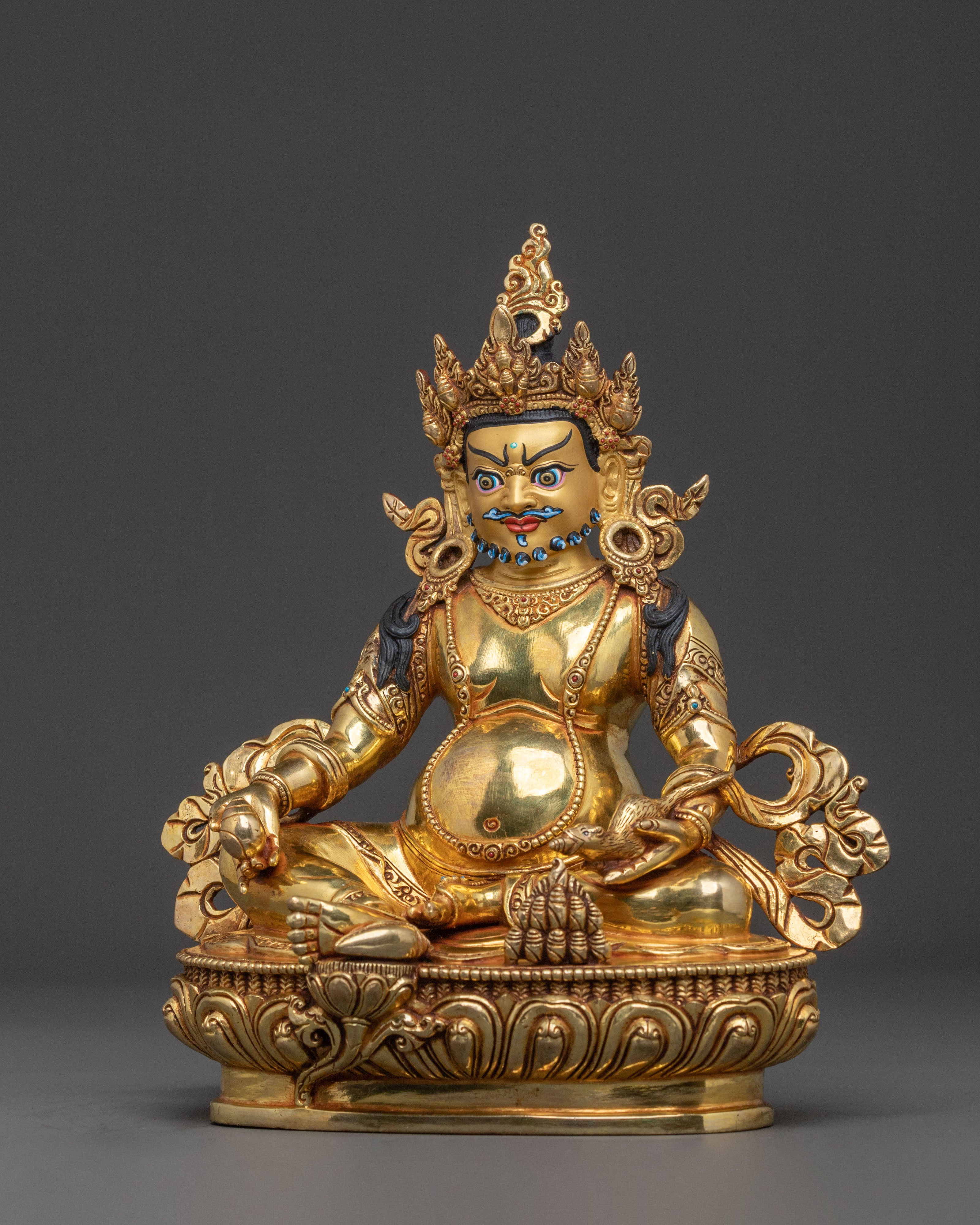 Handcrafted Dzambhala Statue | Golden Figurine