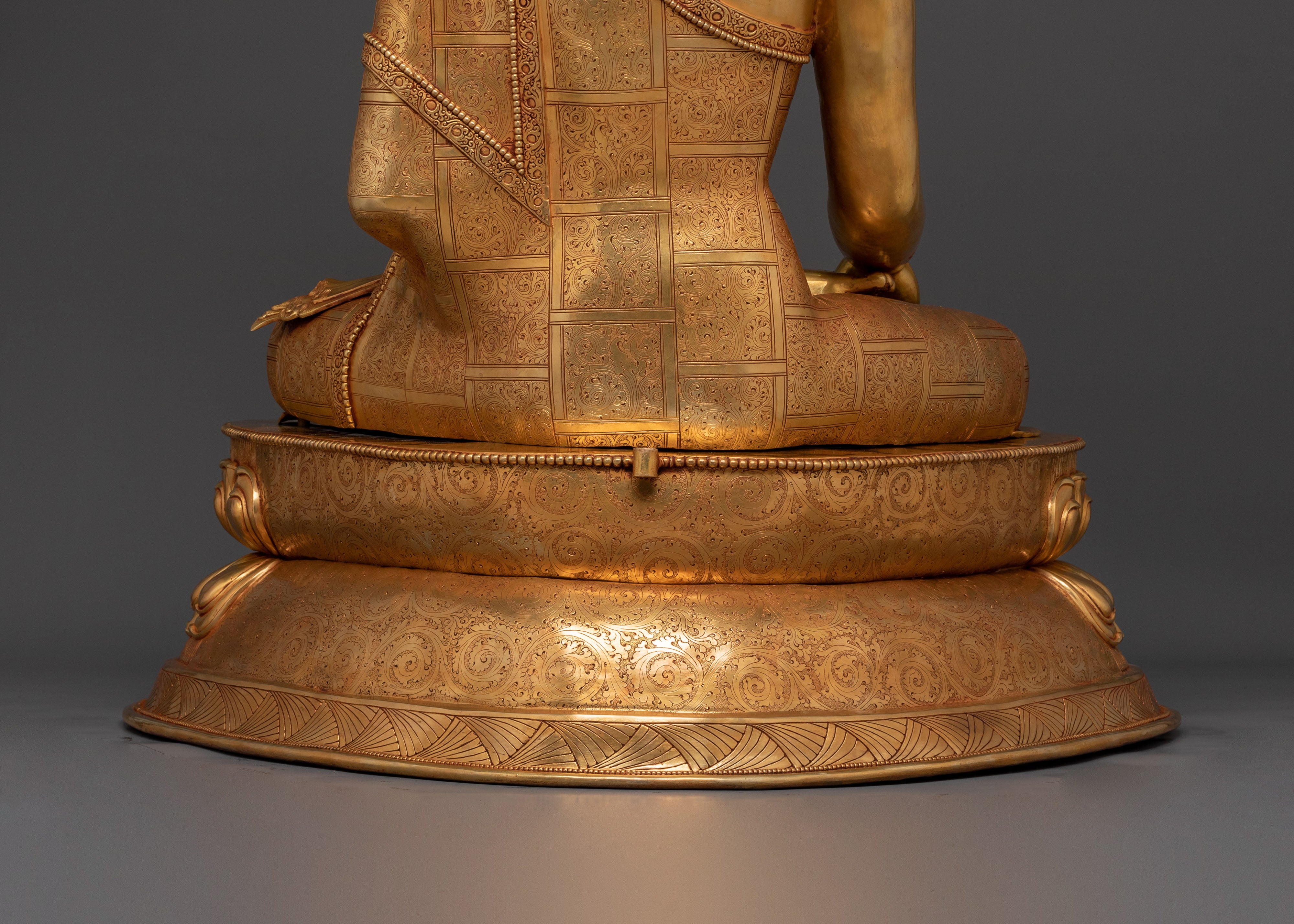 Shakyamuni Buddha Statue | 24K Gold Gilded Buddhist Icon