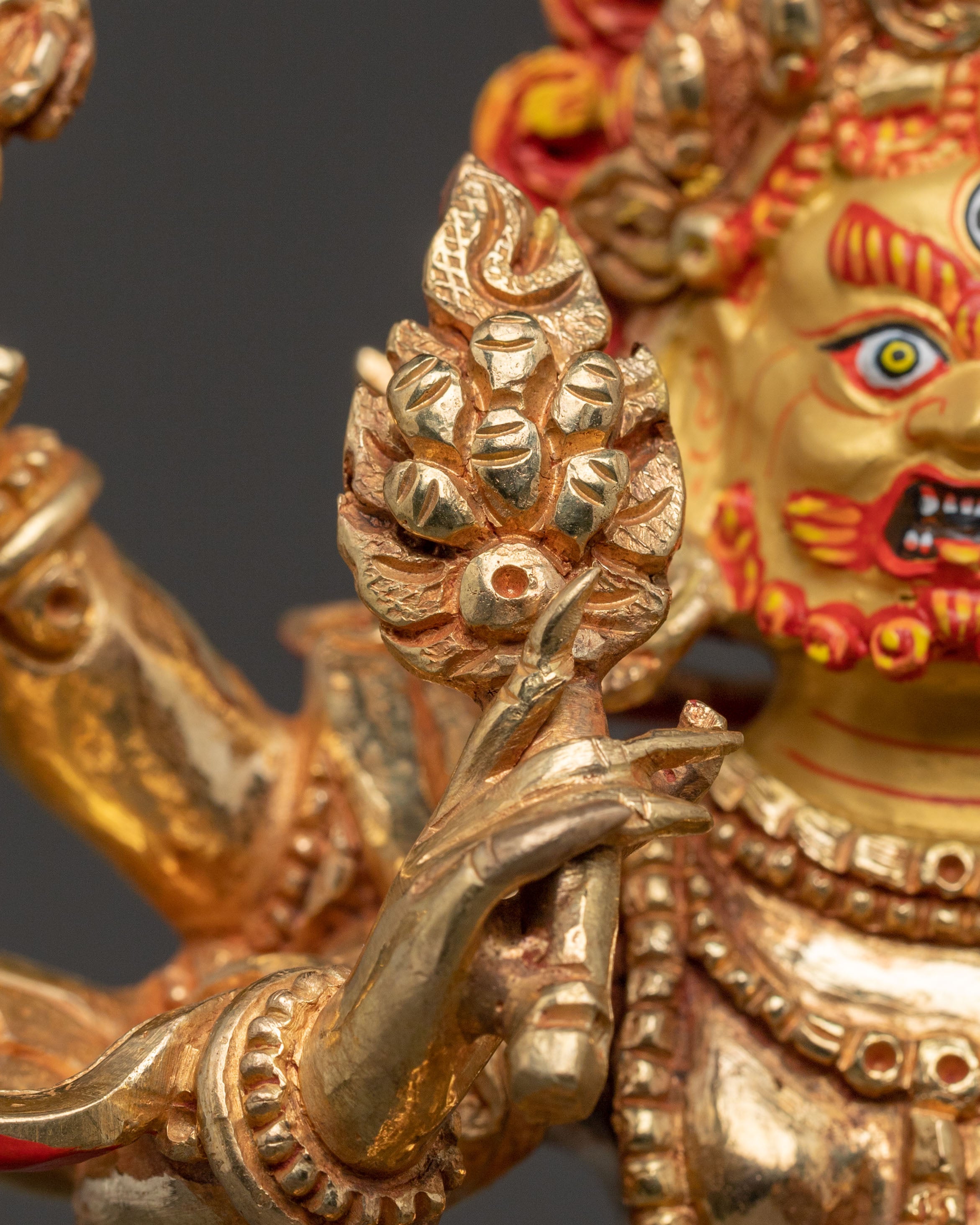 White Mahakala Protector Statue | Home Decor
