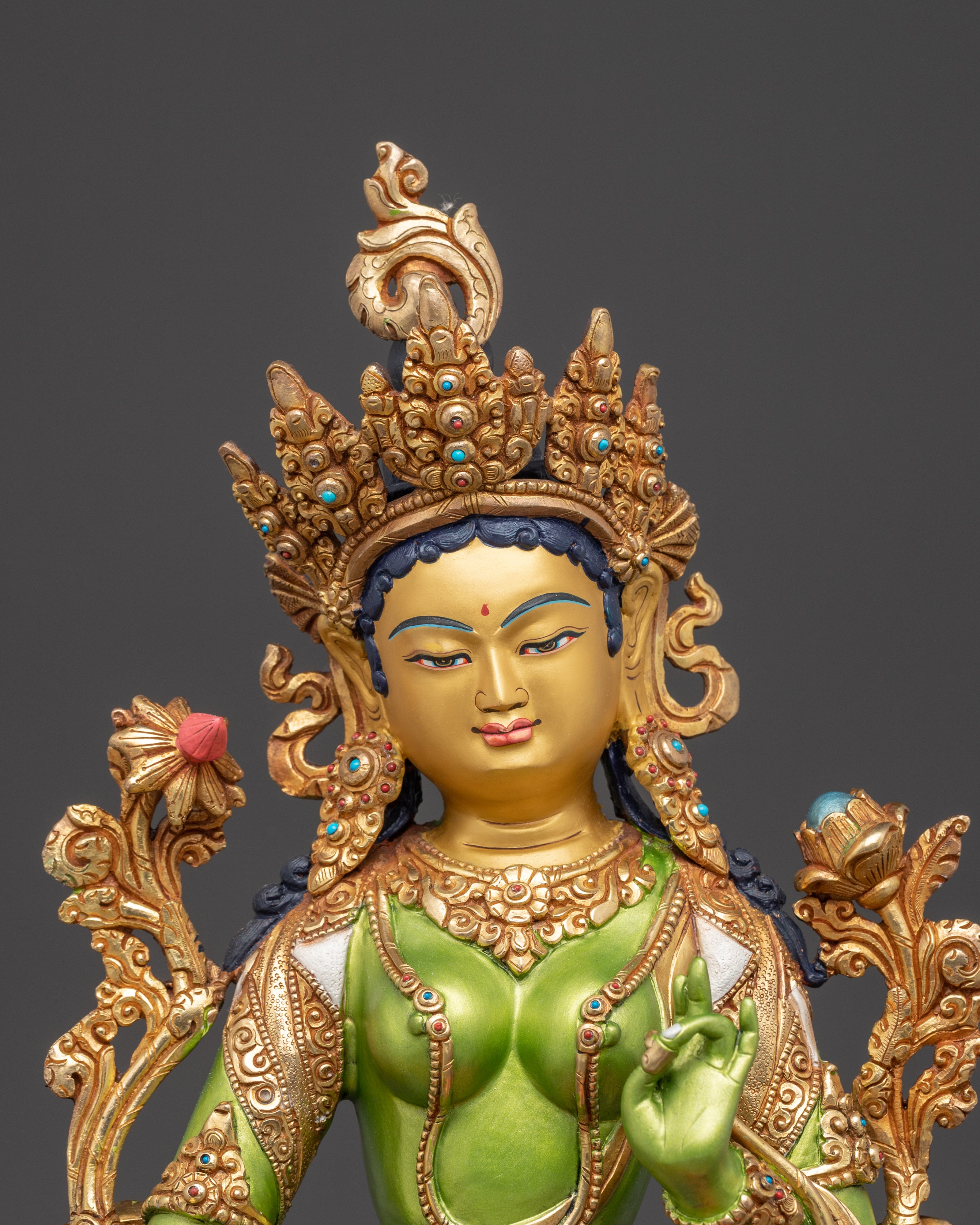 Sacred Statue of Mother Green Tara | Compassionate Protector
