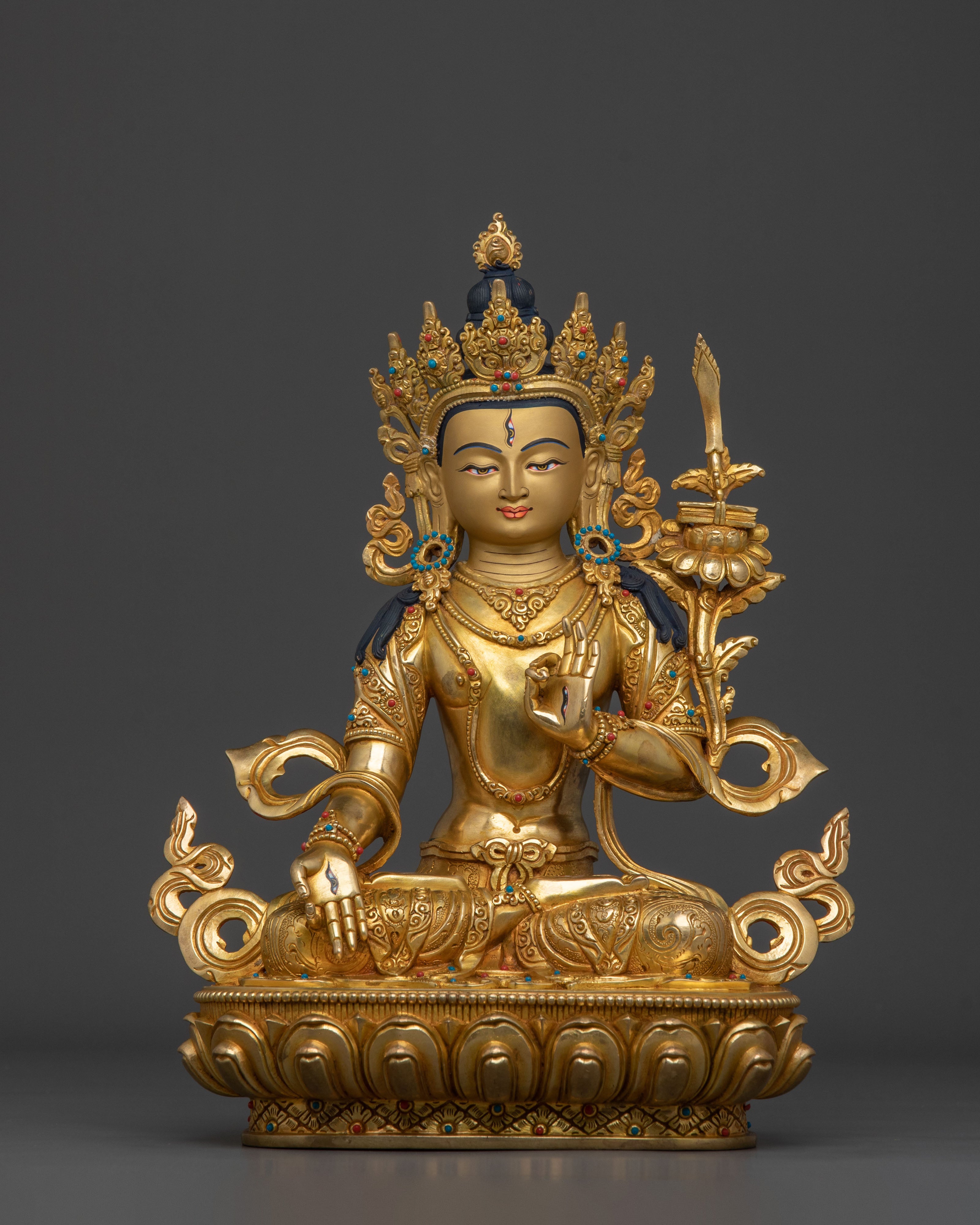 White Tara Tibetan Sculpture | Goddess of Compassion and Longevity