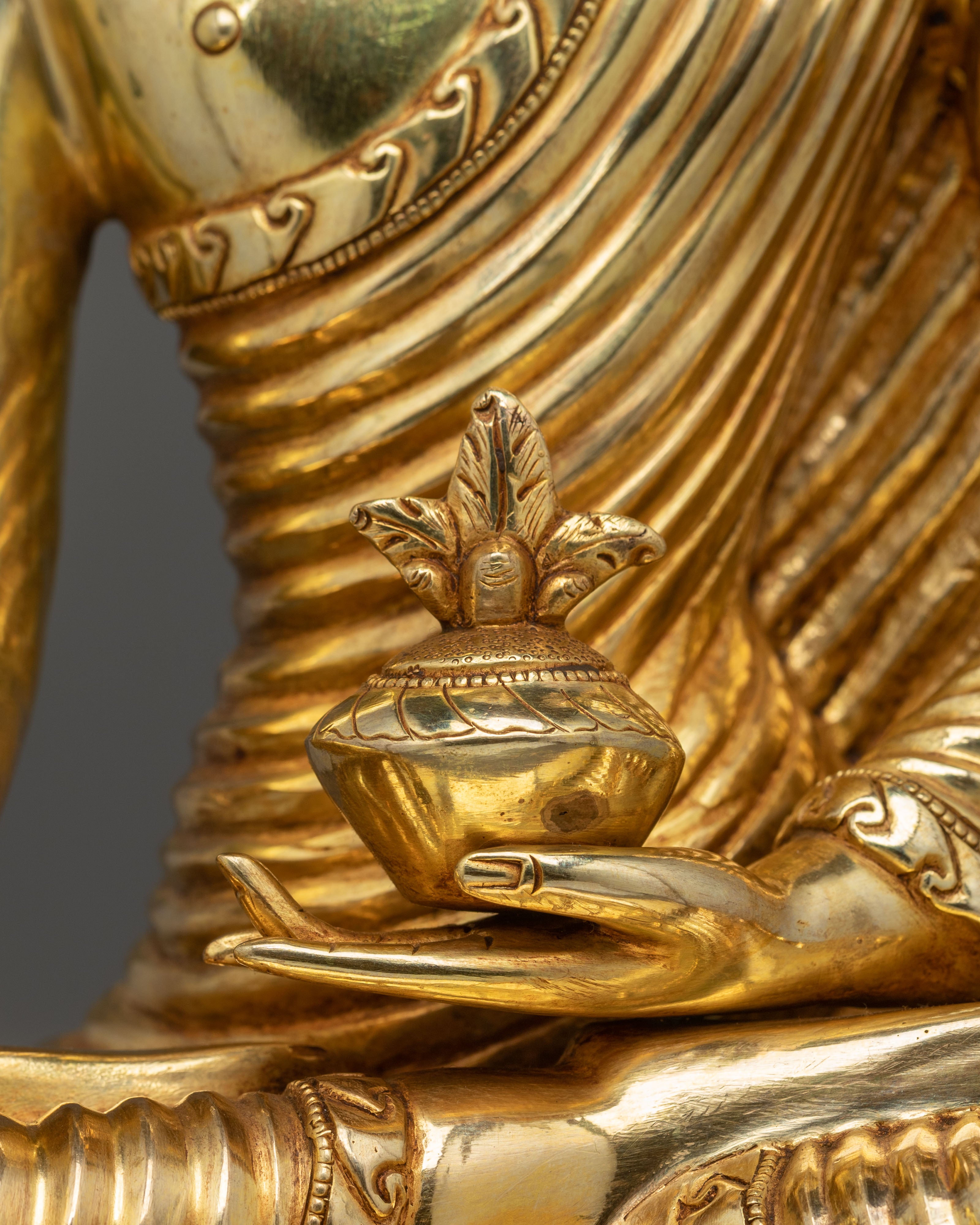 Healing Buddha "Bhaishajyaguru" Sculpture | Tibetan Buddhist Shrine