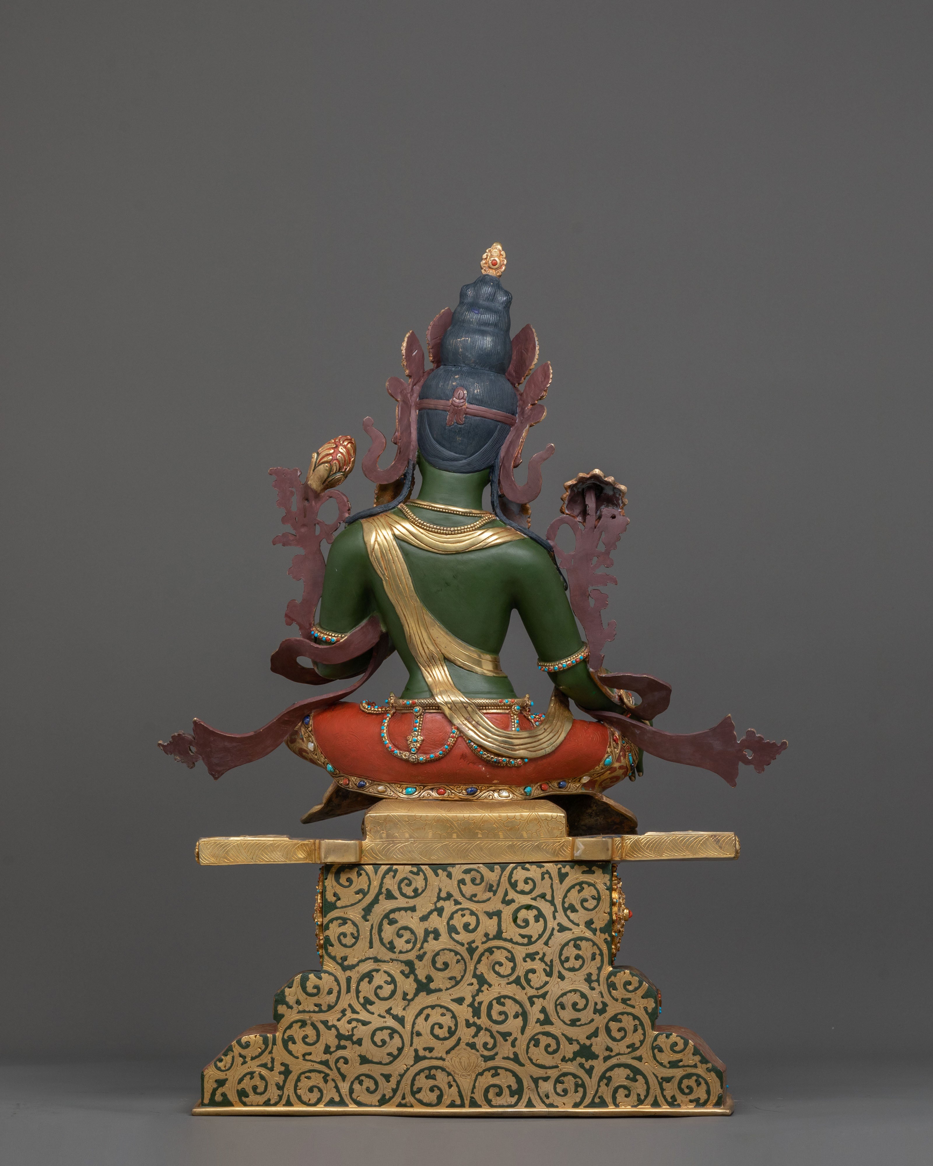 Handmade Green Tara Spiritual Statue | Home Decor
