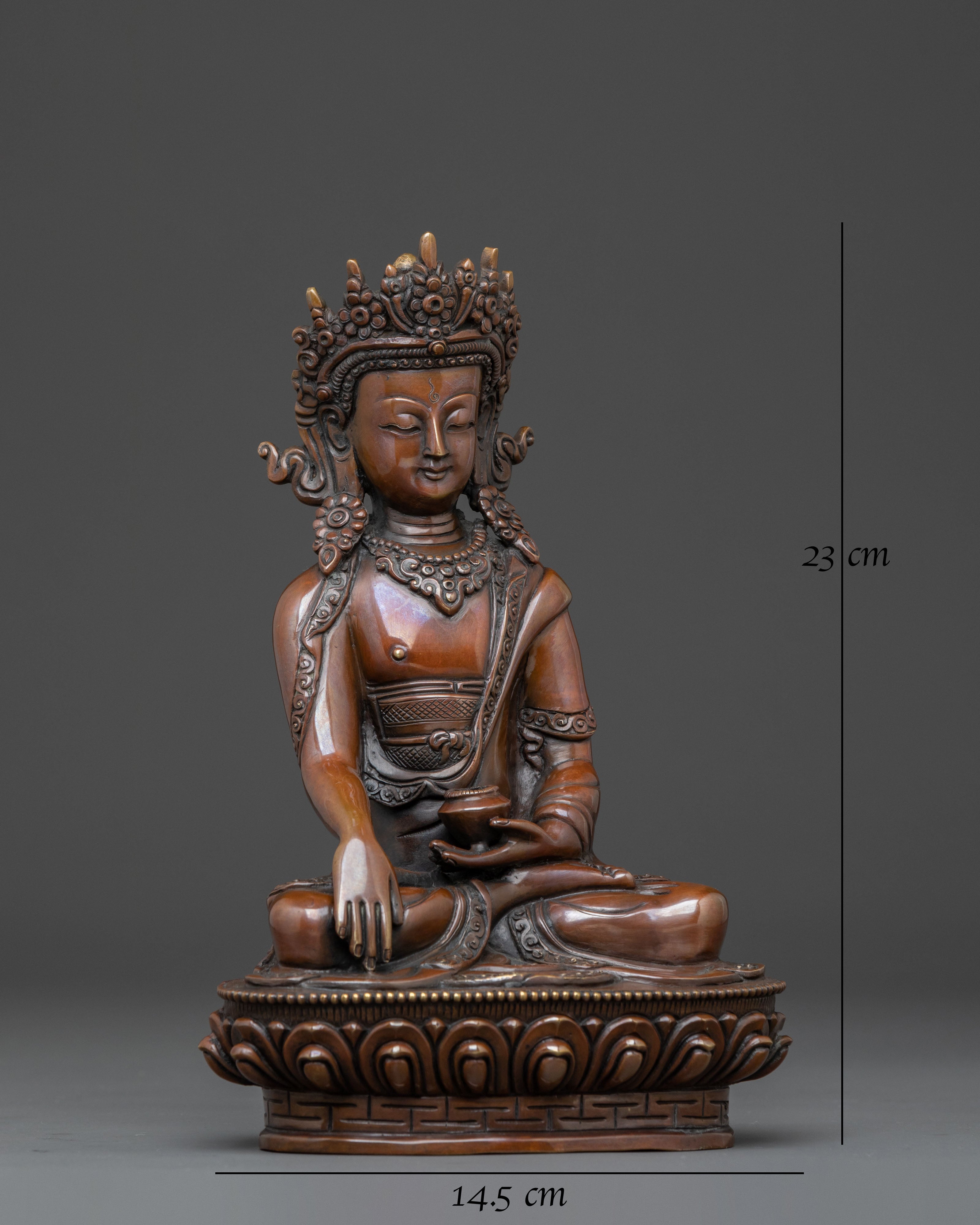 Crown Shakyamuni Buddha Statue | Meditational Decor