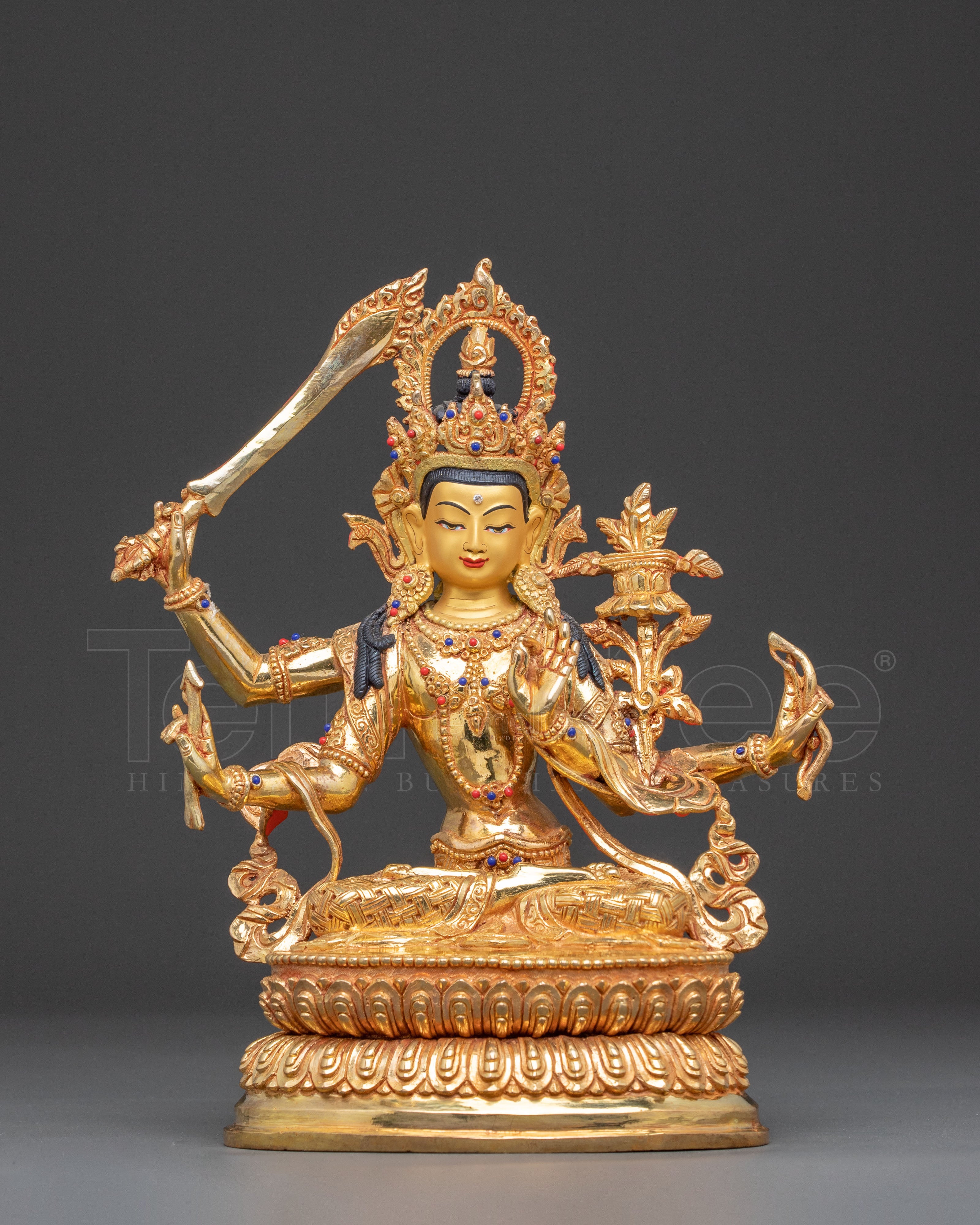 Maha Manjushri Buddhist Deity Statue
