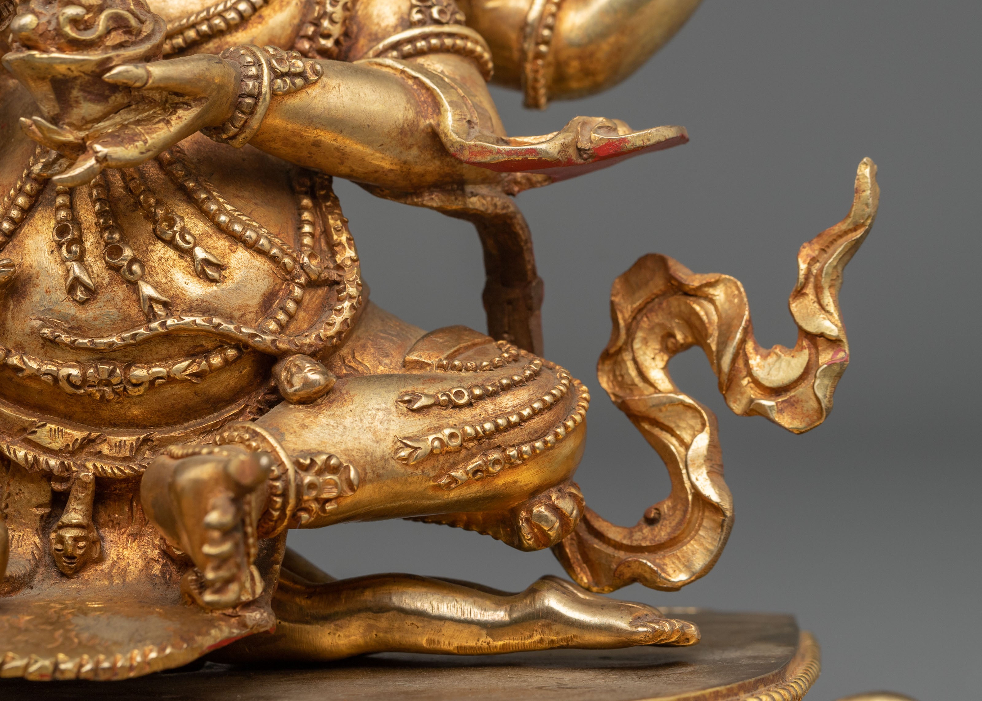 Chaturbhuja Mahakala Sculpture | Tibetan Protector Figurine
