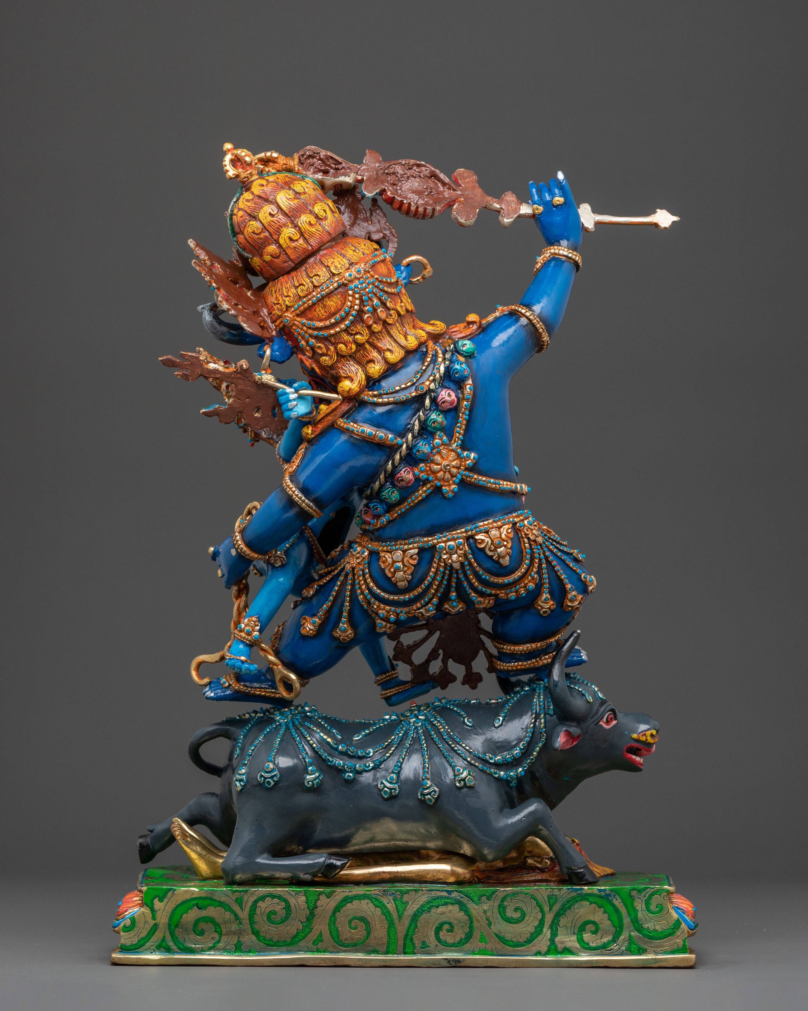 Yama Dharmaraja Sculpture with Copper Body
