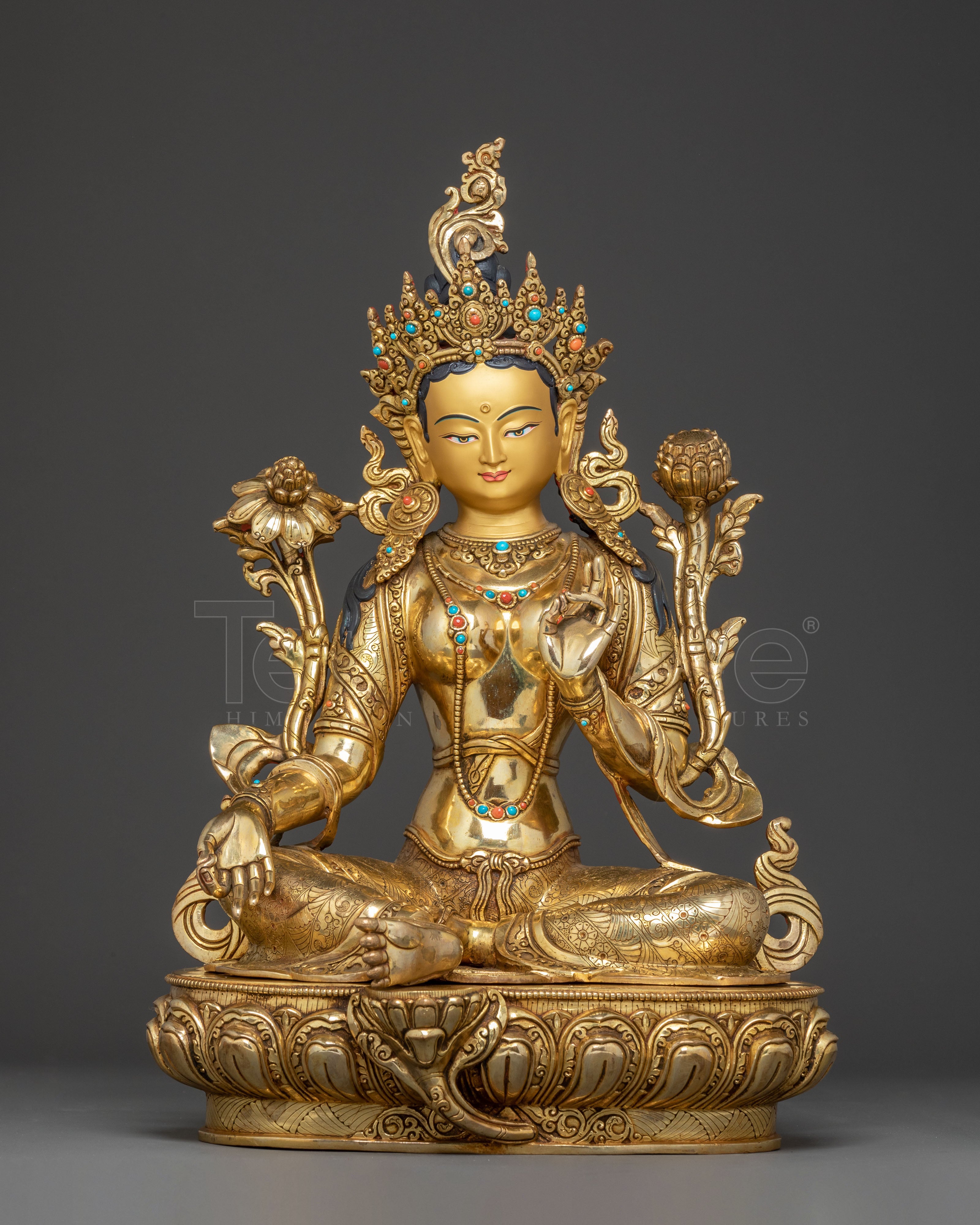 Green Tara Copper Art - Mother of Buddhas 