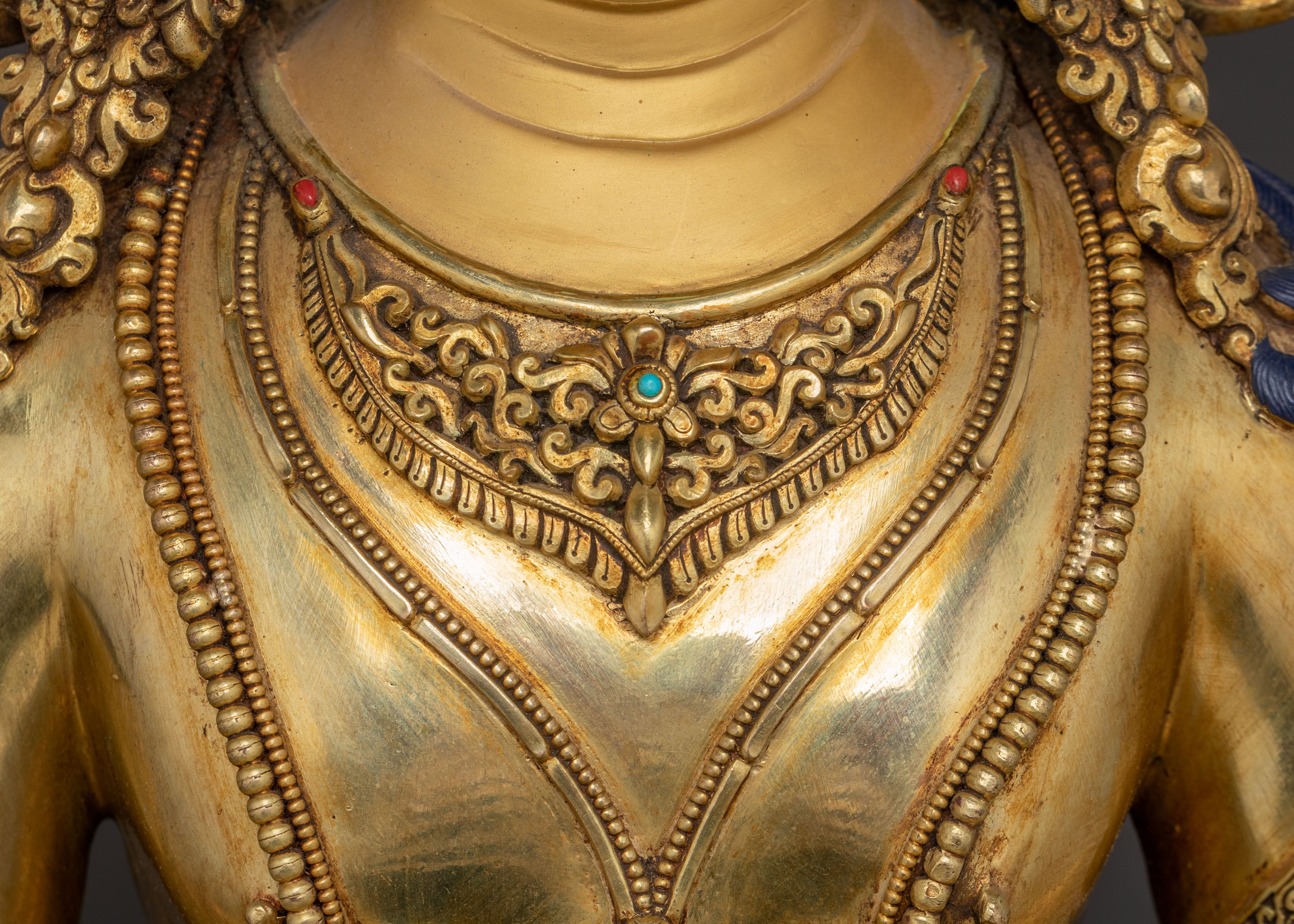 Amitayus Buddha Statue: 24K Gold Gilded | Symbol of Longevity