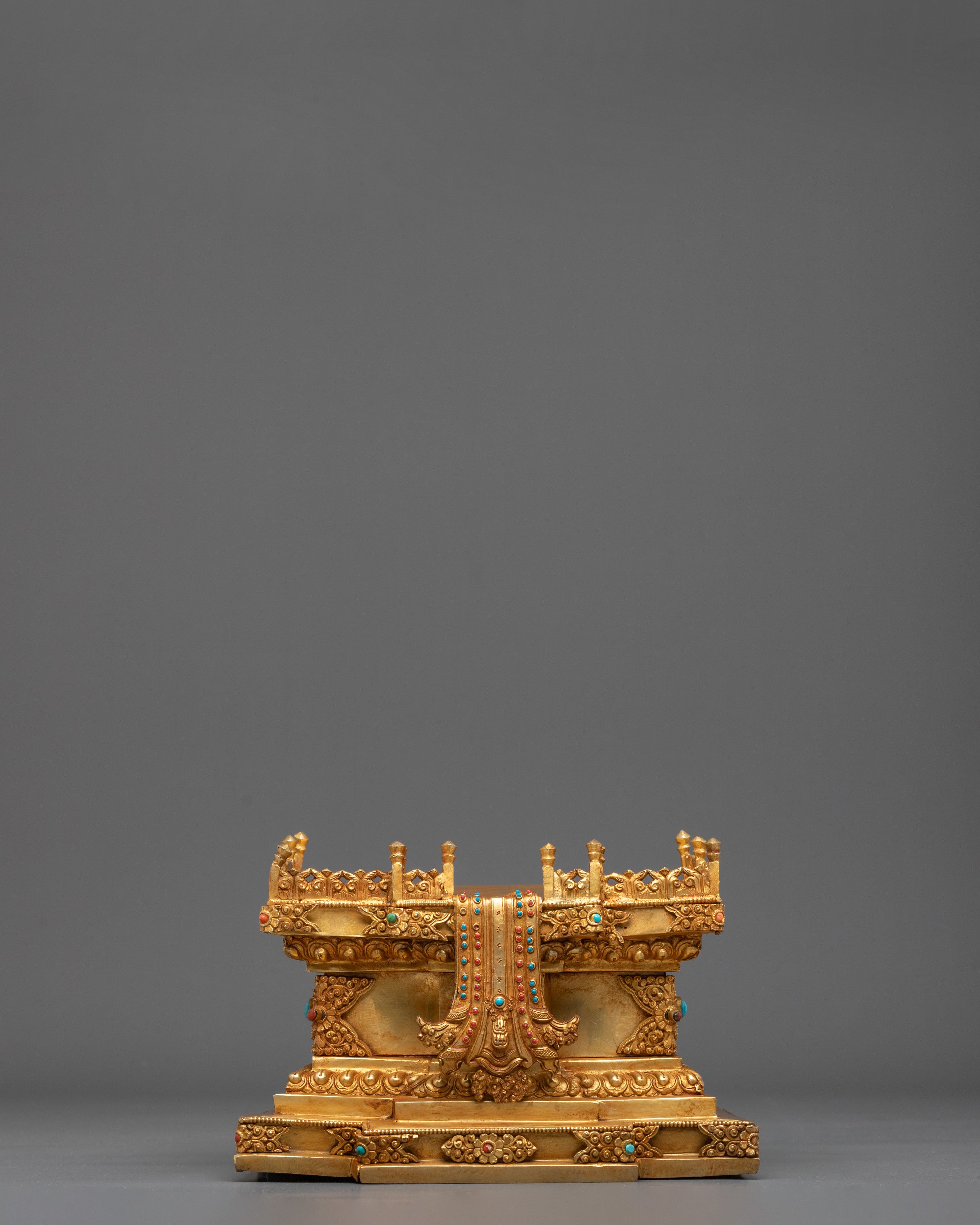 Sacred Throne – 24K Gold Gilded Copper Stature