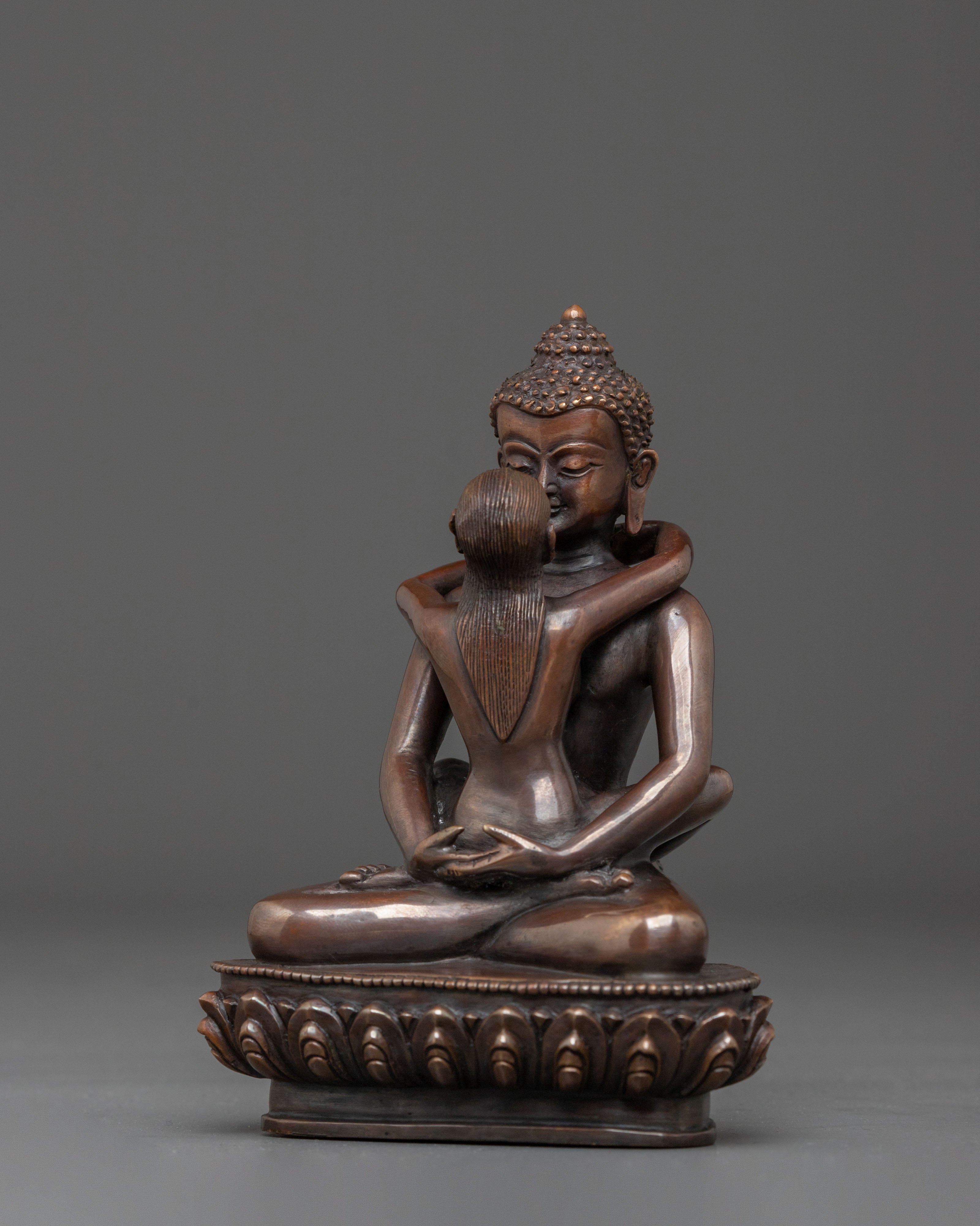 Samantabhadra Statue with Consort | Oxidized Copper Body