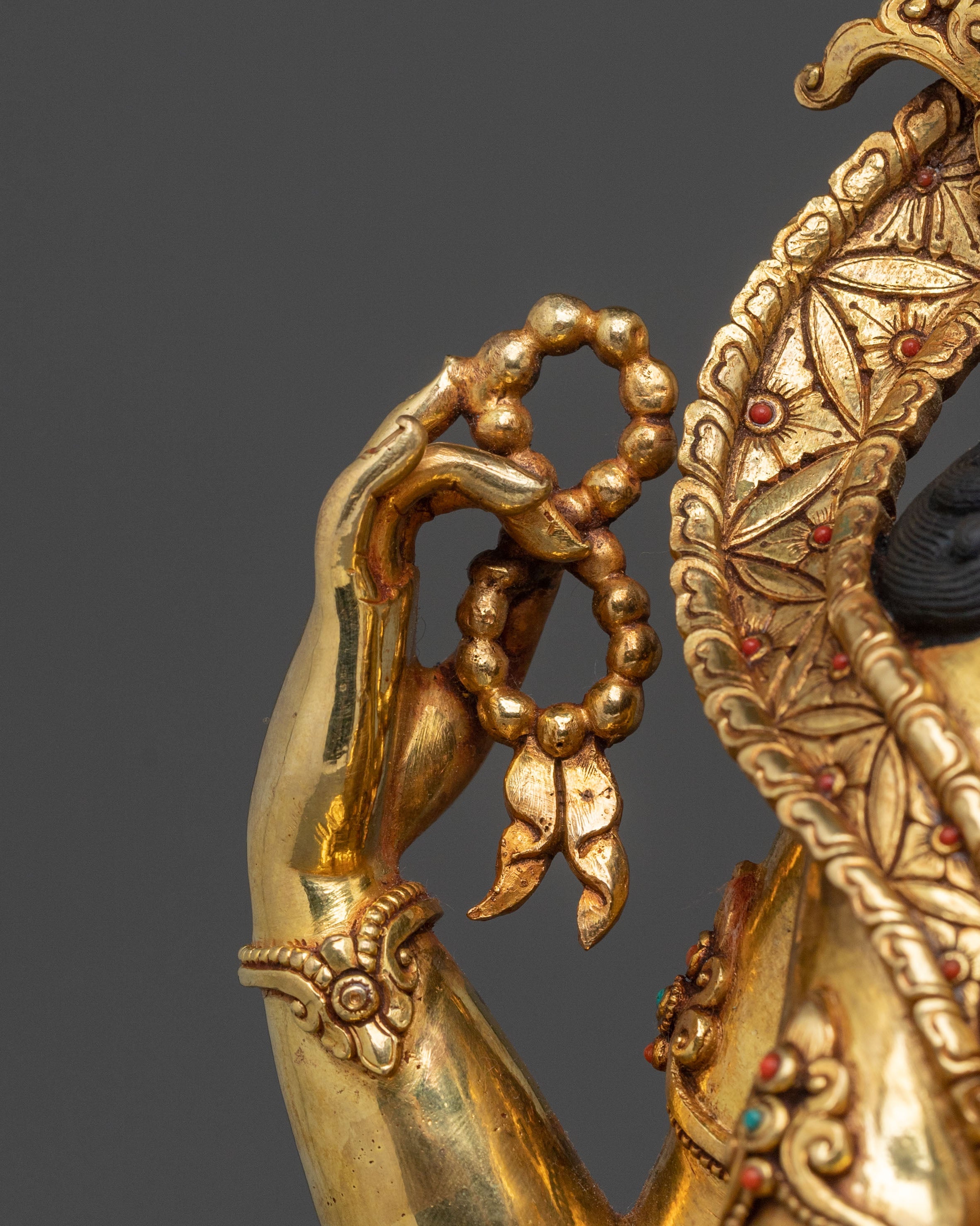Four-Armed Chenrezig Copper Statue | Home Decor