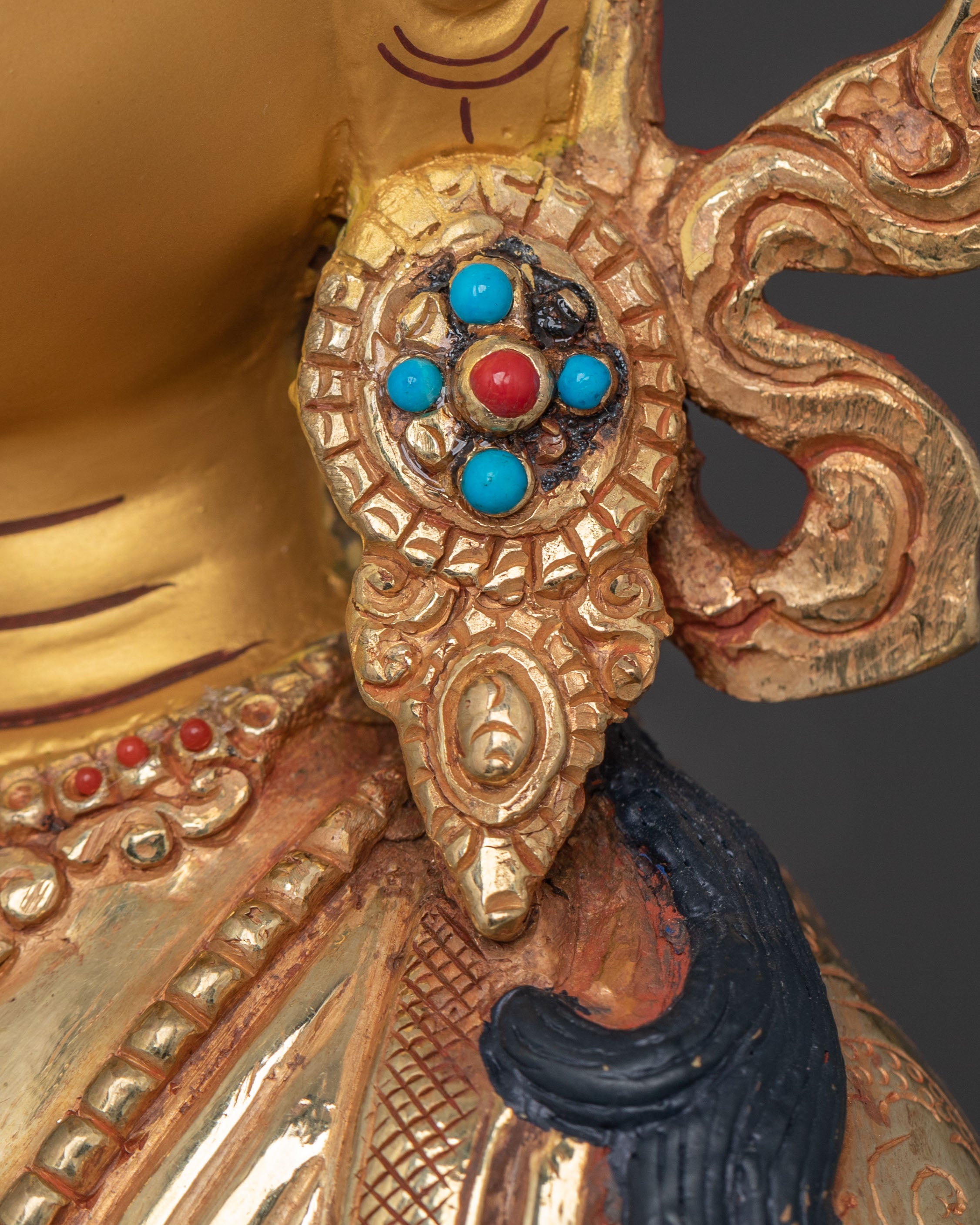 Amitayus Statue for Blessing | 24k Gold Gilded Icon