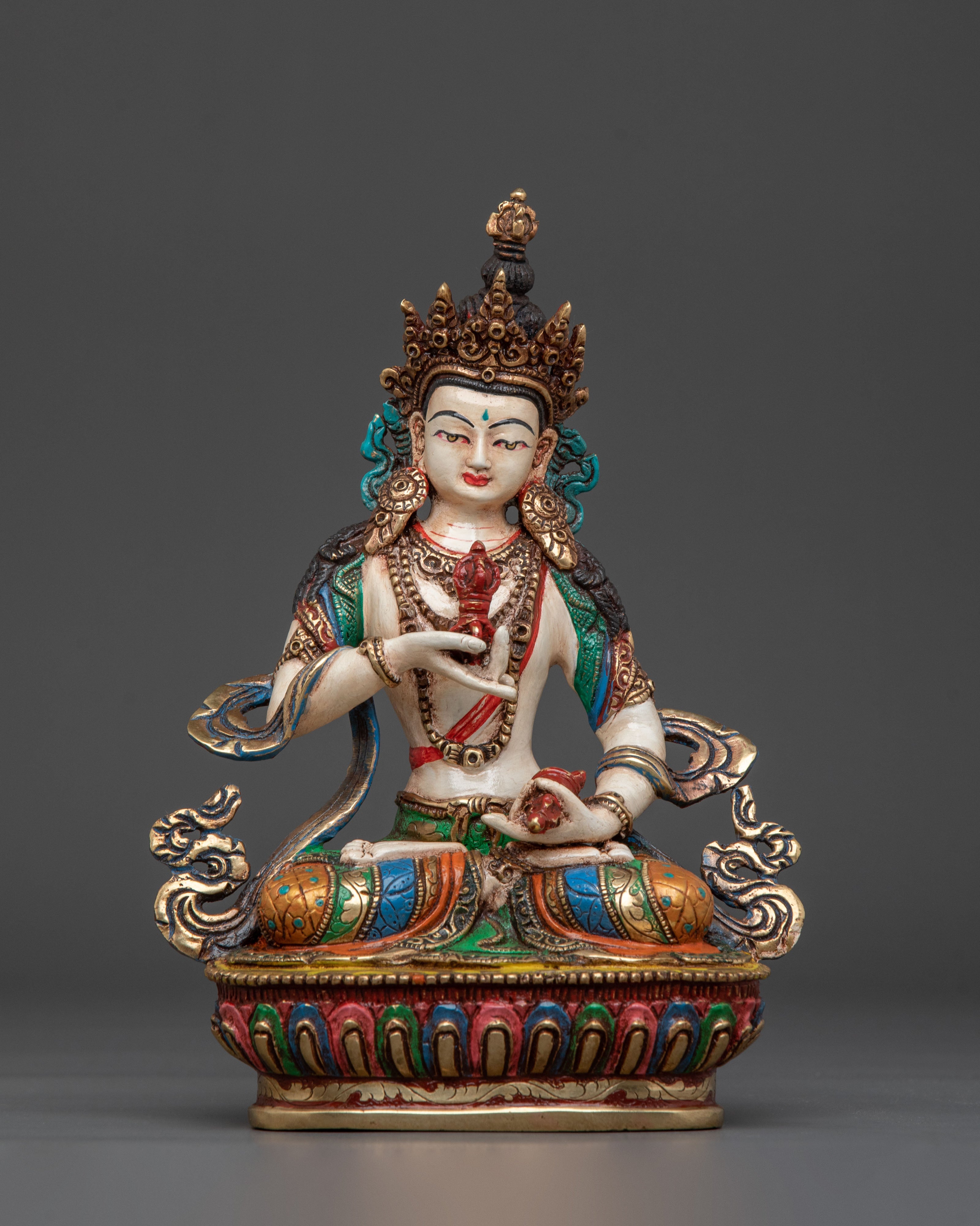 Handcrafted Sacred Vajrasattva Statue | Handmade Nepal Altar Decor
