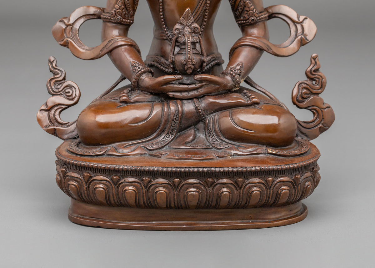 Handmade Amitayus Oxidized Sculpture | Made in Nepal