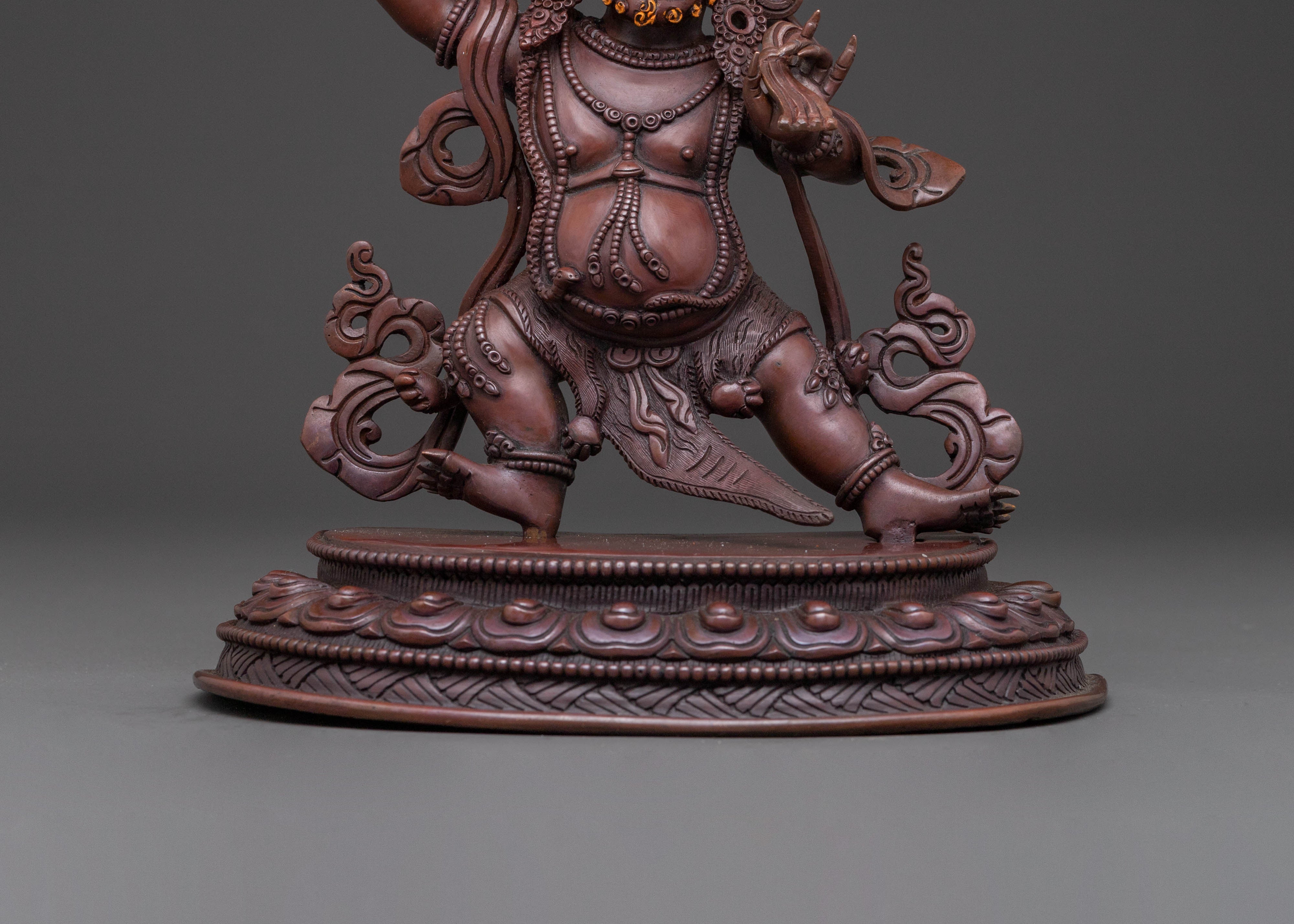 Vajrapani Blessing Statue – Oxidized Copper Artistry