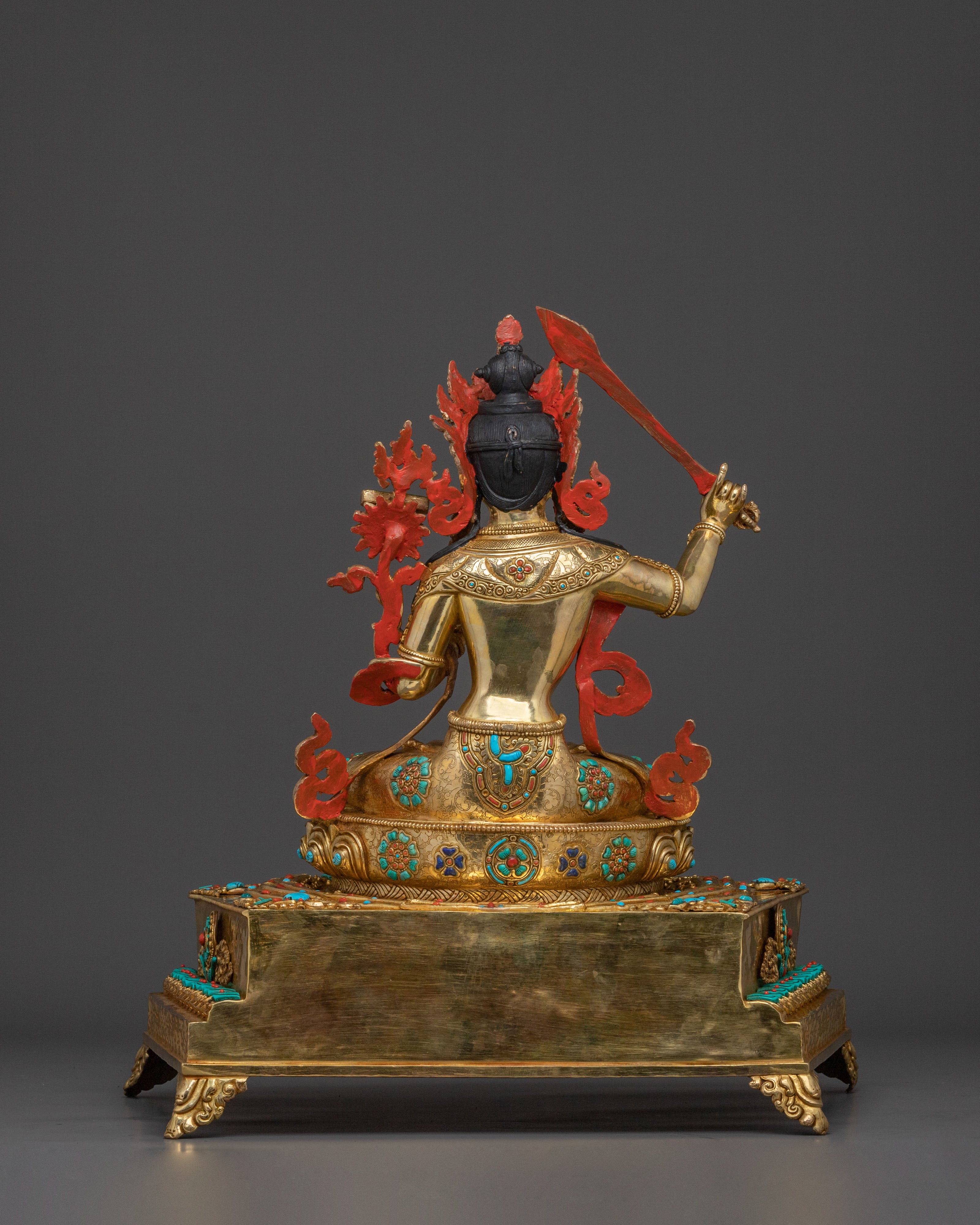 Manjushri Statue On Throne | Bodhisattva of Wisdom