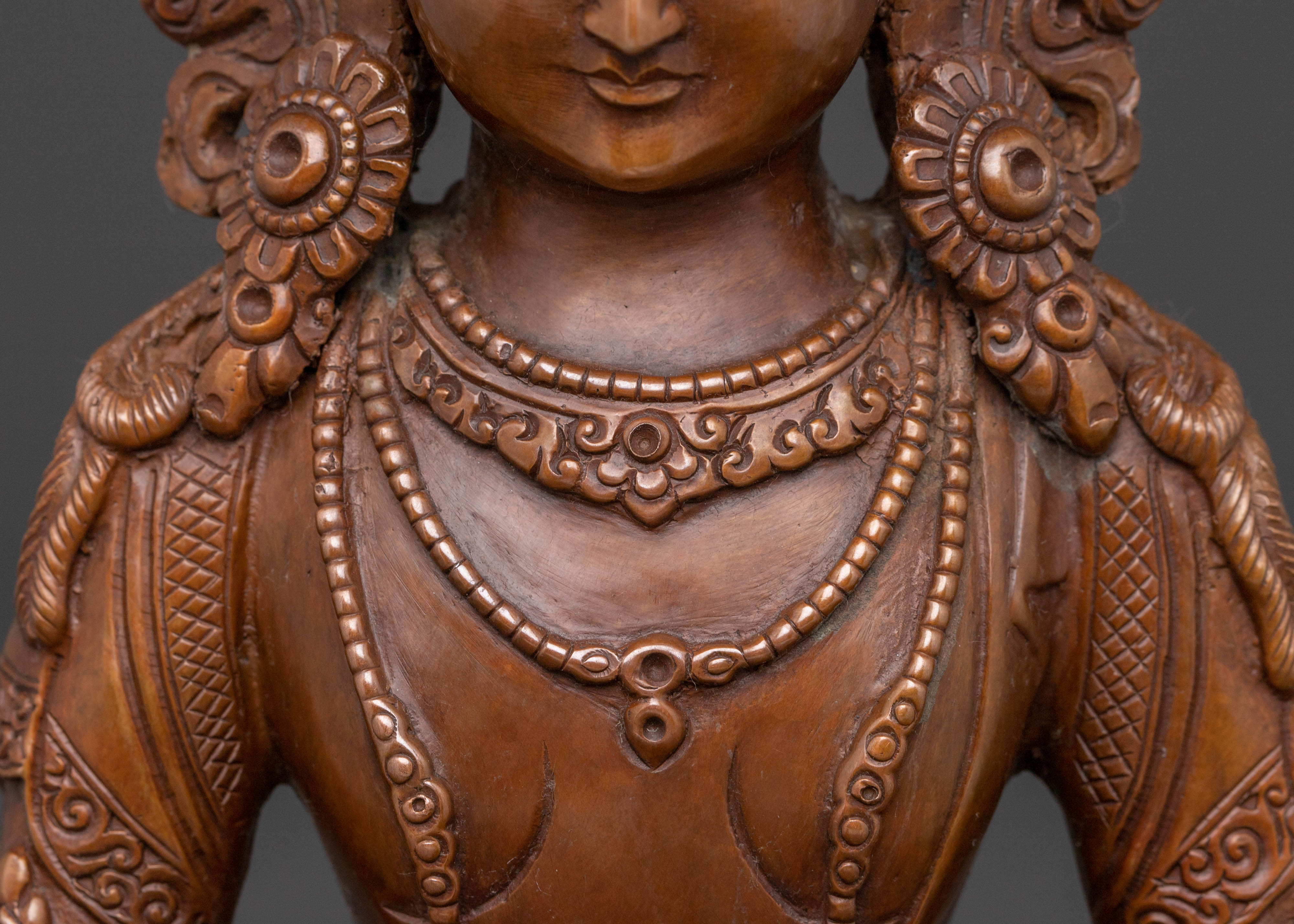 Amitayus Buddha Statue – Oxidized Copper Artistry