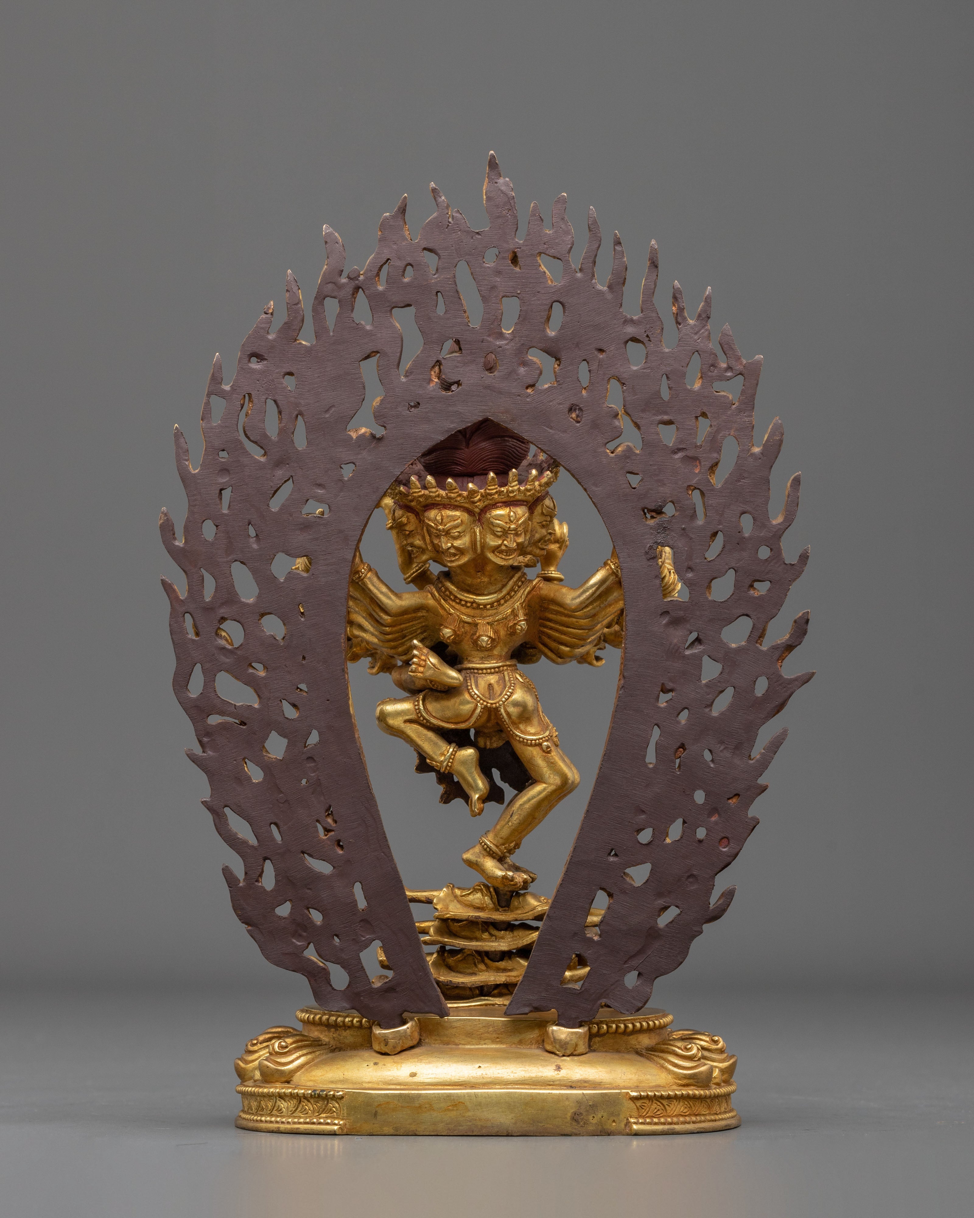 Buddhist Protector Hevajra Statue – 24K Gold Gilded Copper