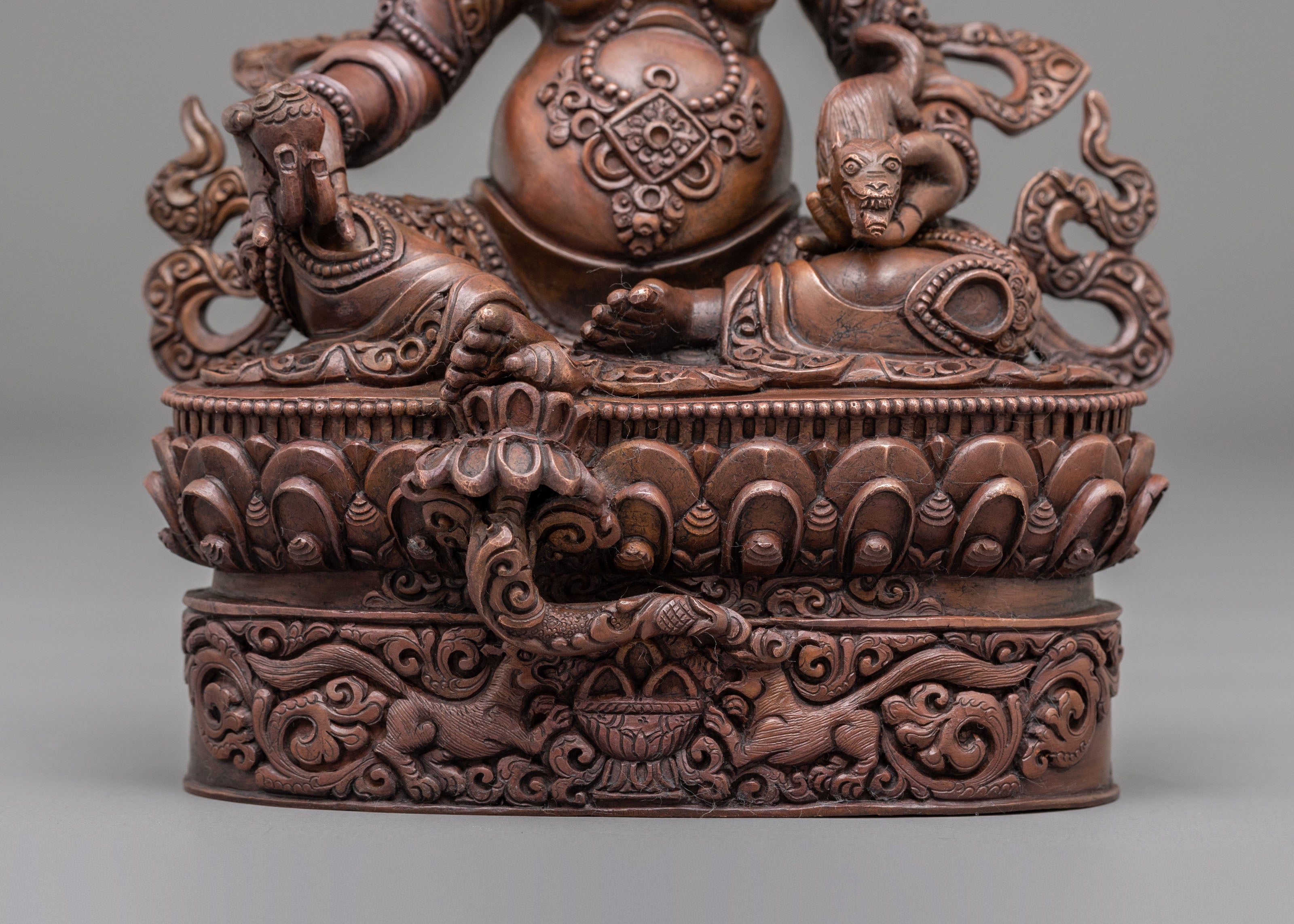 Dzambhala Oxidized Statue | Buddhist God of Wealth
