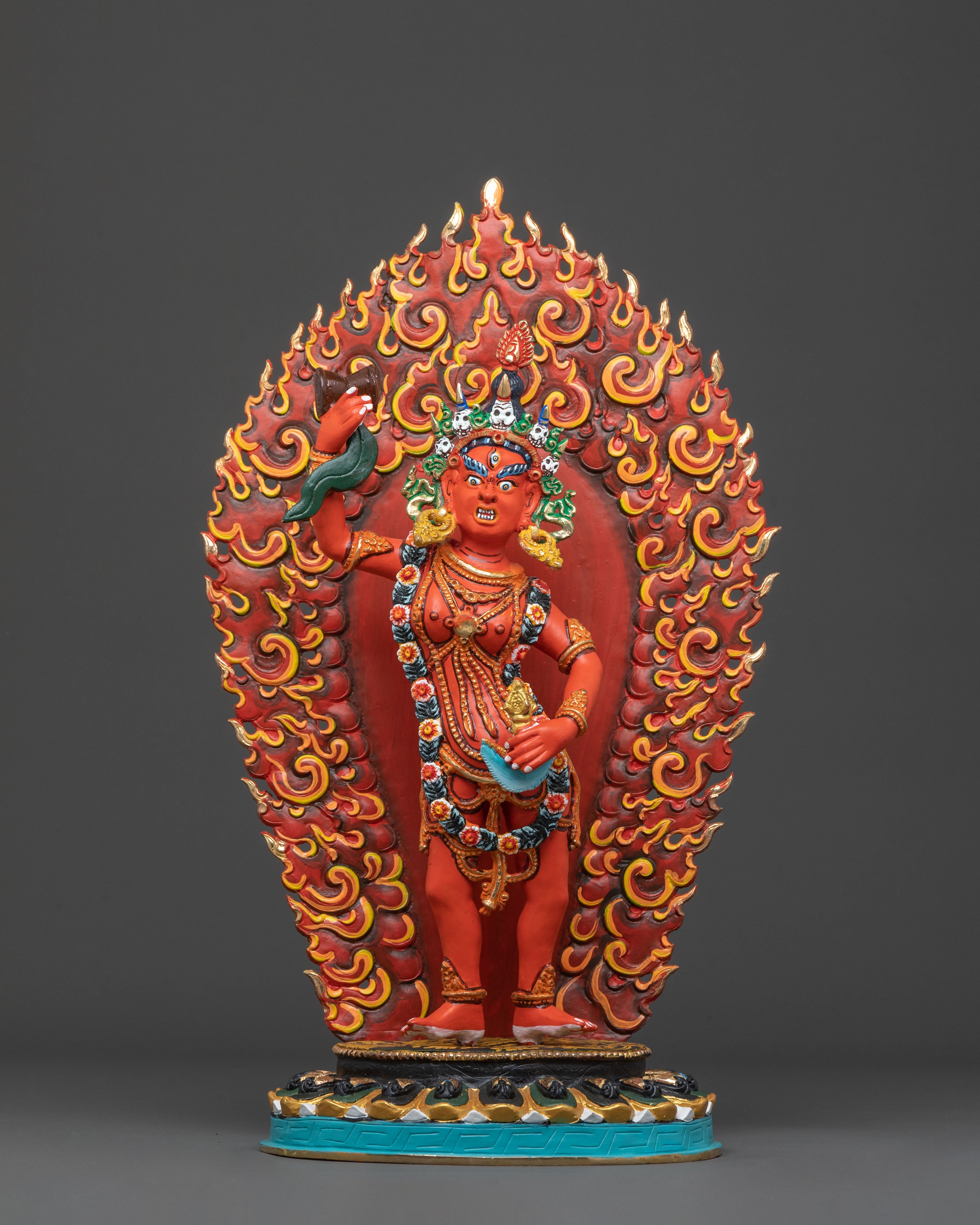 Buddhist Deity Damchen Gyalmo Statue
