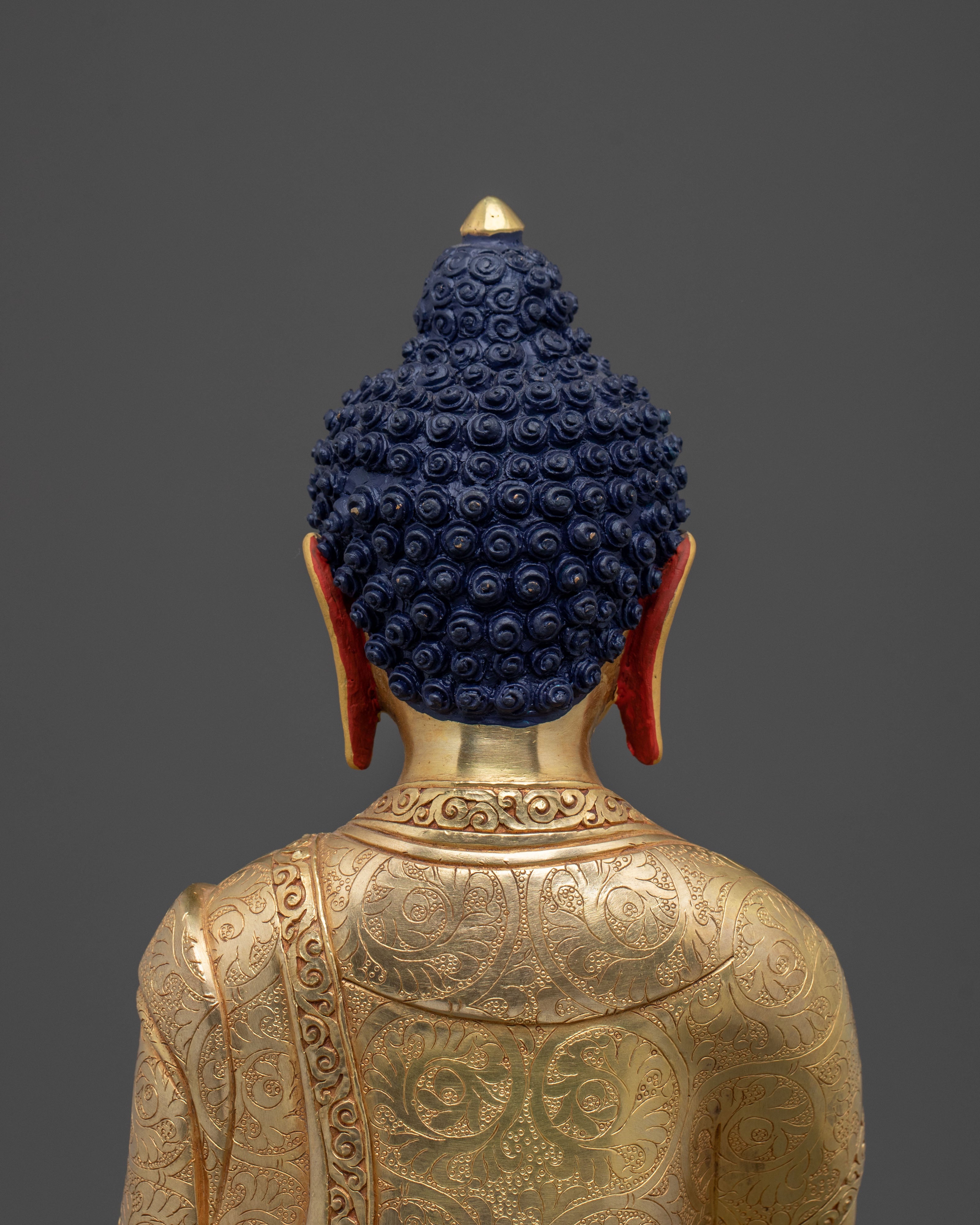 Hand-Carved Shakyamuni Buddha Sculpture | Home Decor