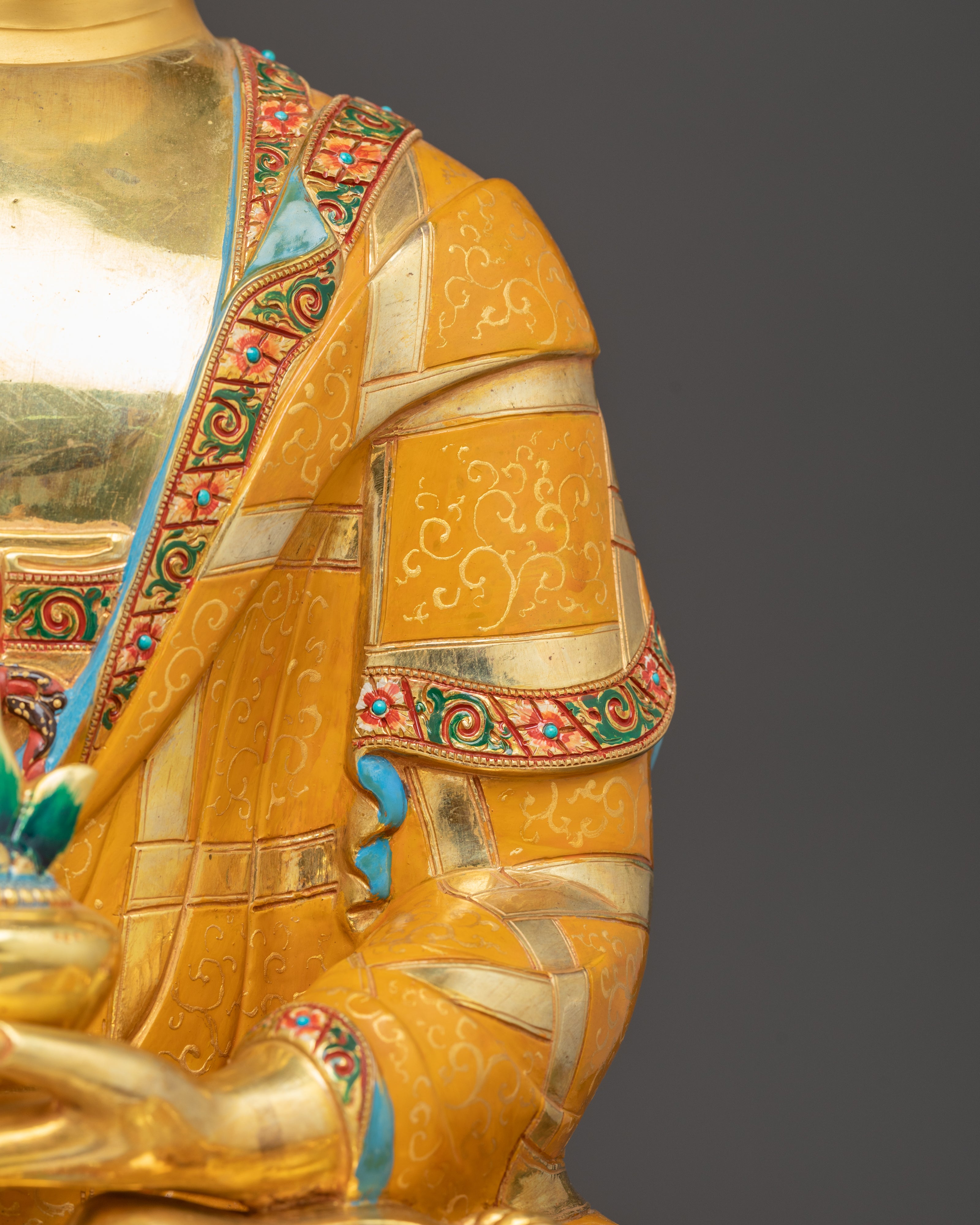 Golden Healing Statue of Medicine Buddha | Divine Healer