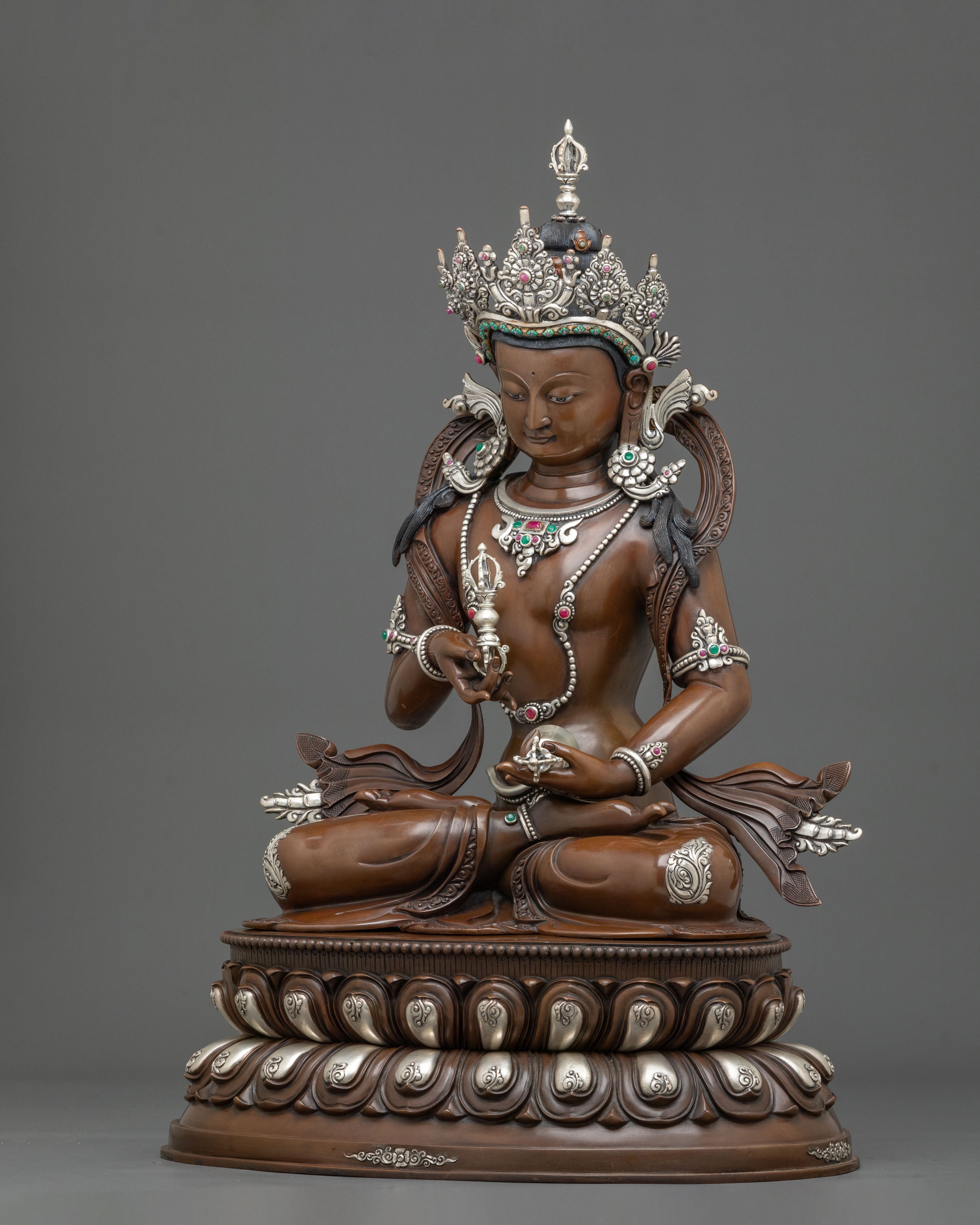 Vajrasattva Sculpture | Buddhist Purification Deity Figurine