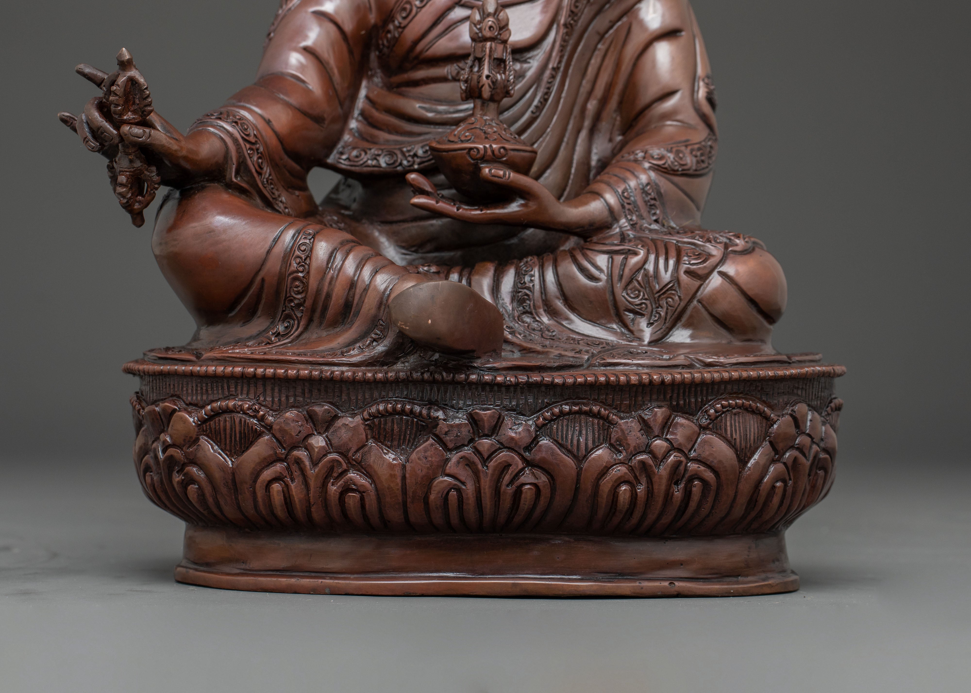 Oxidized Copper Statue of Guru Padmasambhava | Founder of Vajrayana