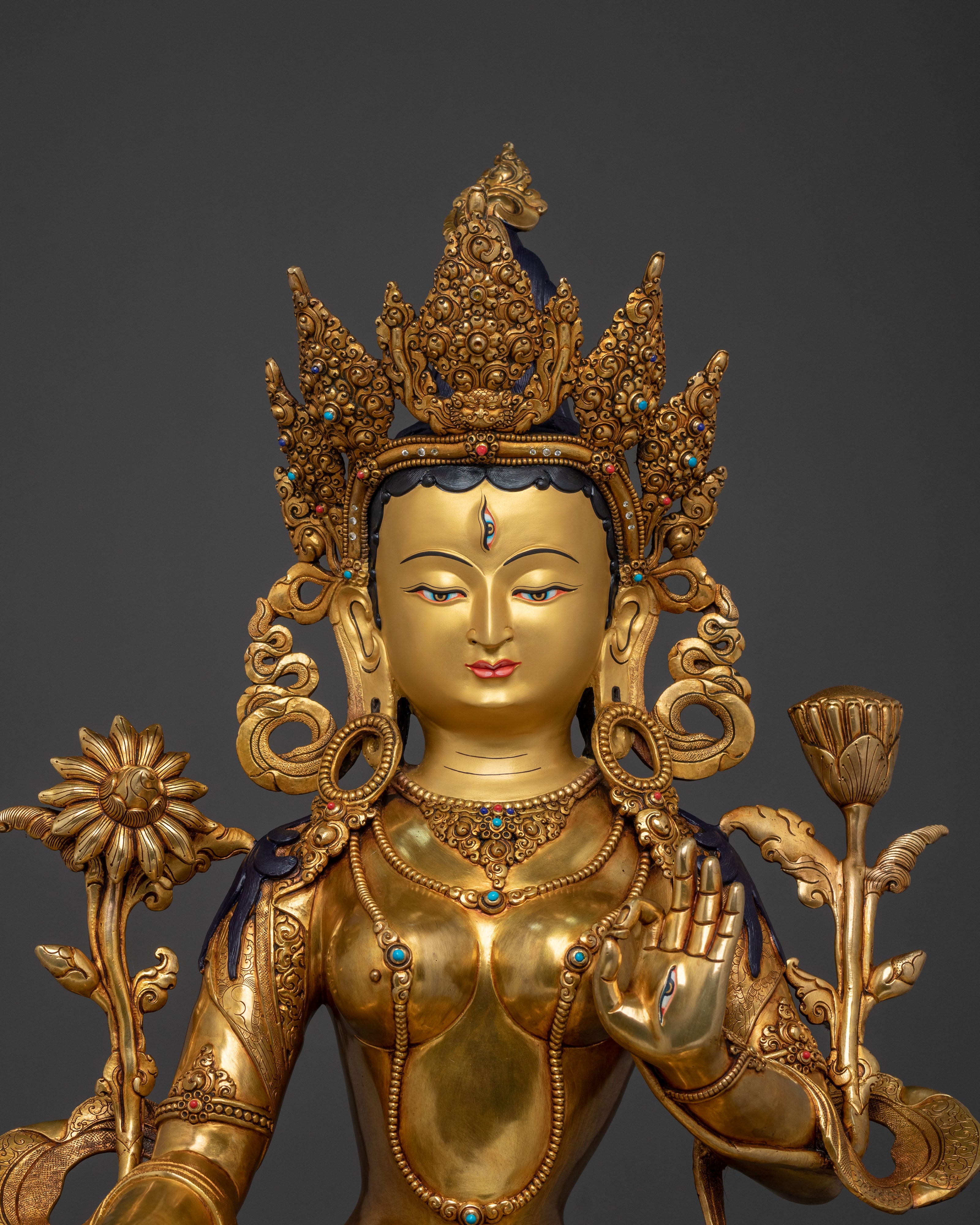 White Tara Statue: Goddess of Longevity