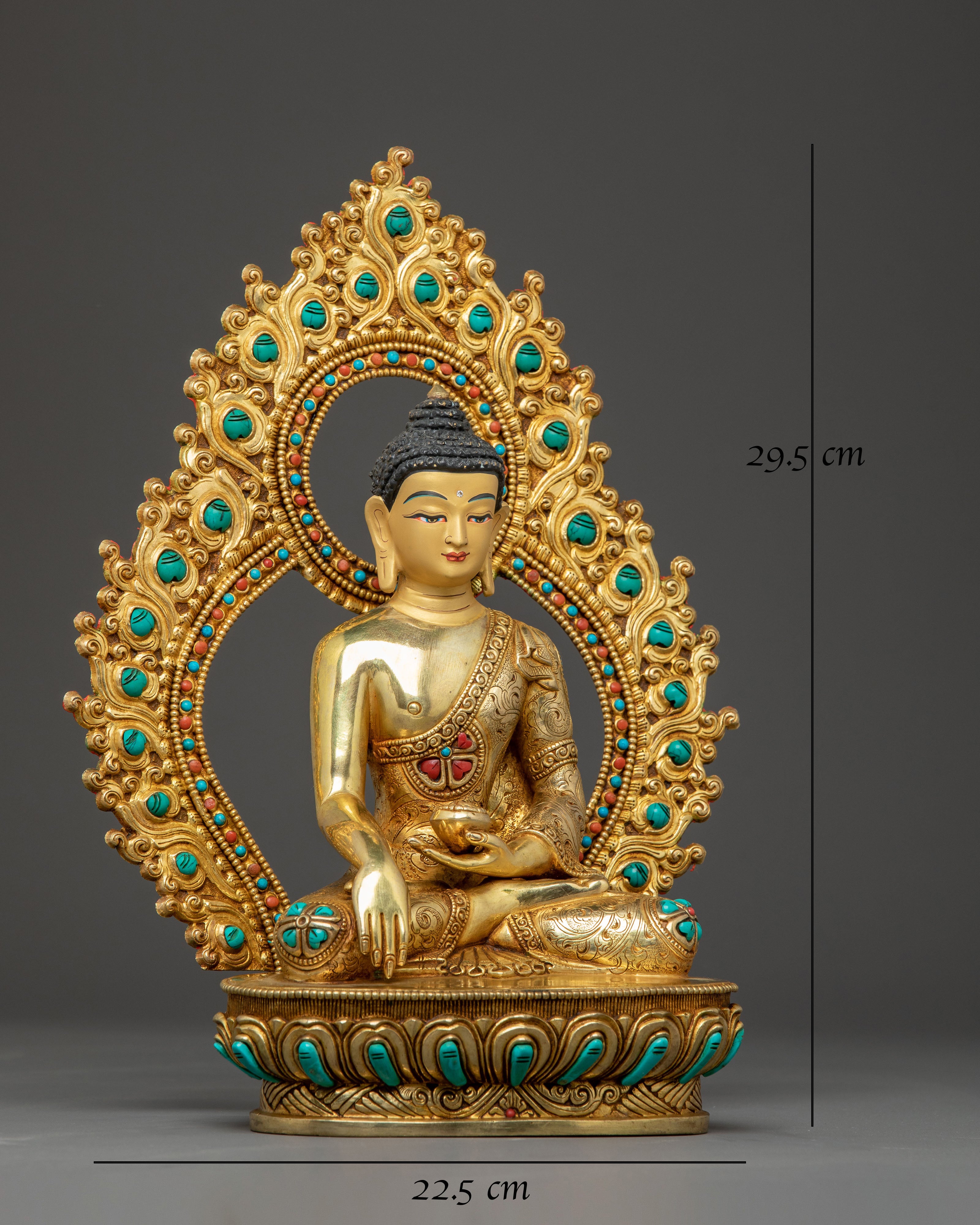 Shakyamuni Buddha Handmade Golden Statue | Historical Buddha