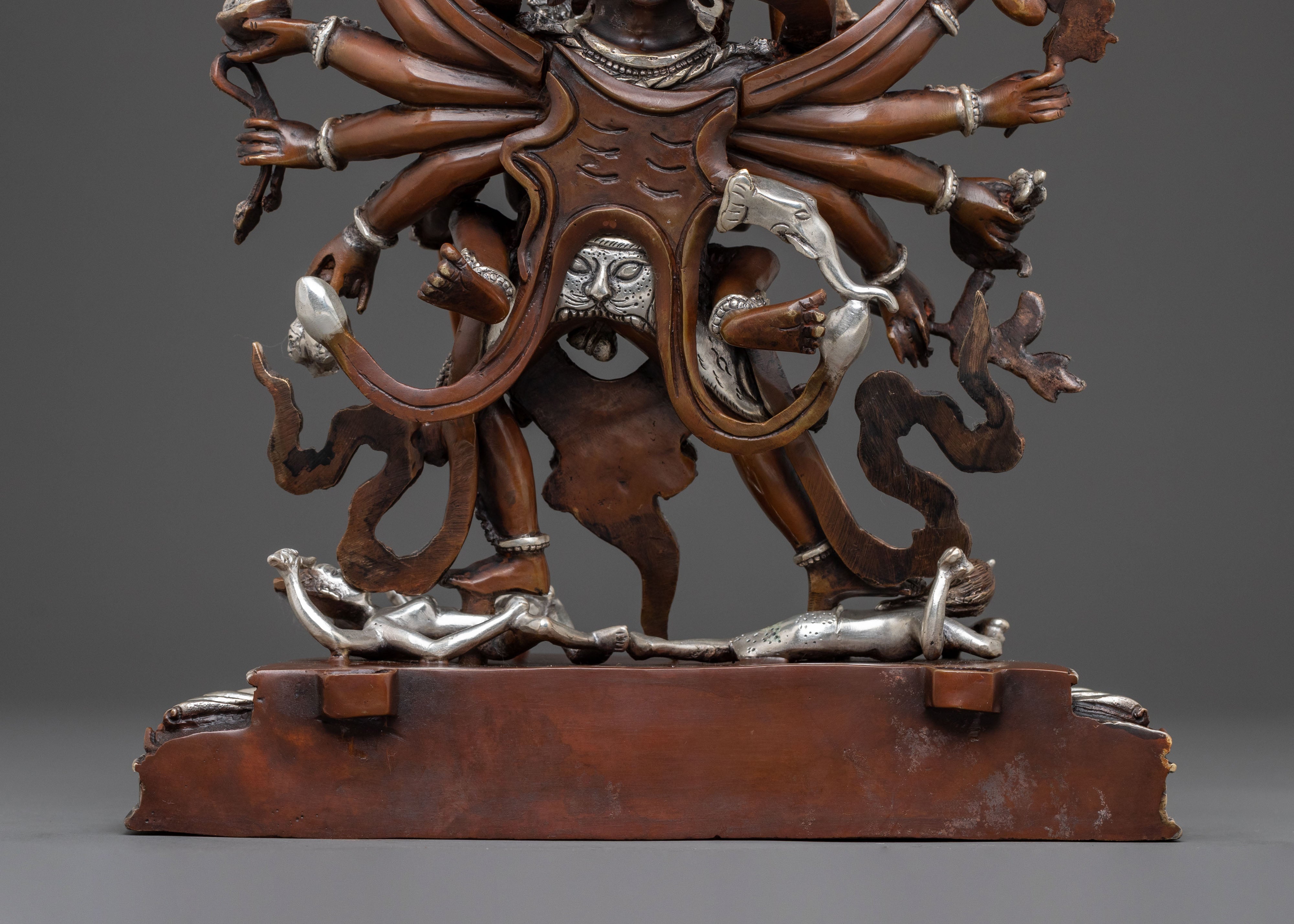 Chakrasambhara Spiritual Statue: Oxidized Tantric Deity