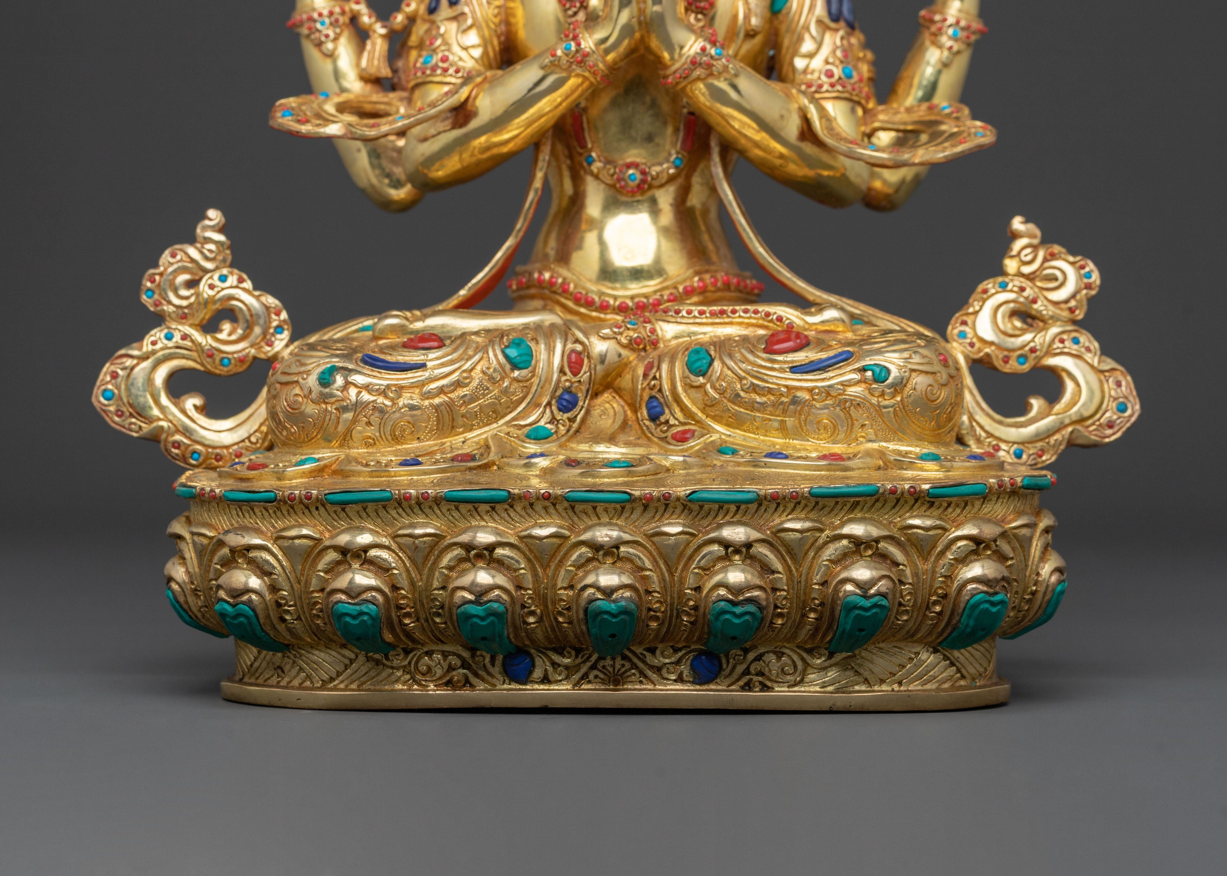 Four-Arms Chenrezig Compassion Statue | Sacred Icon