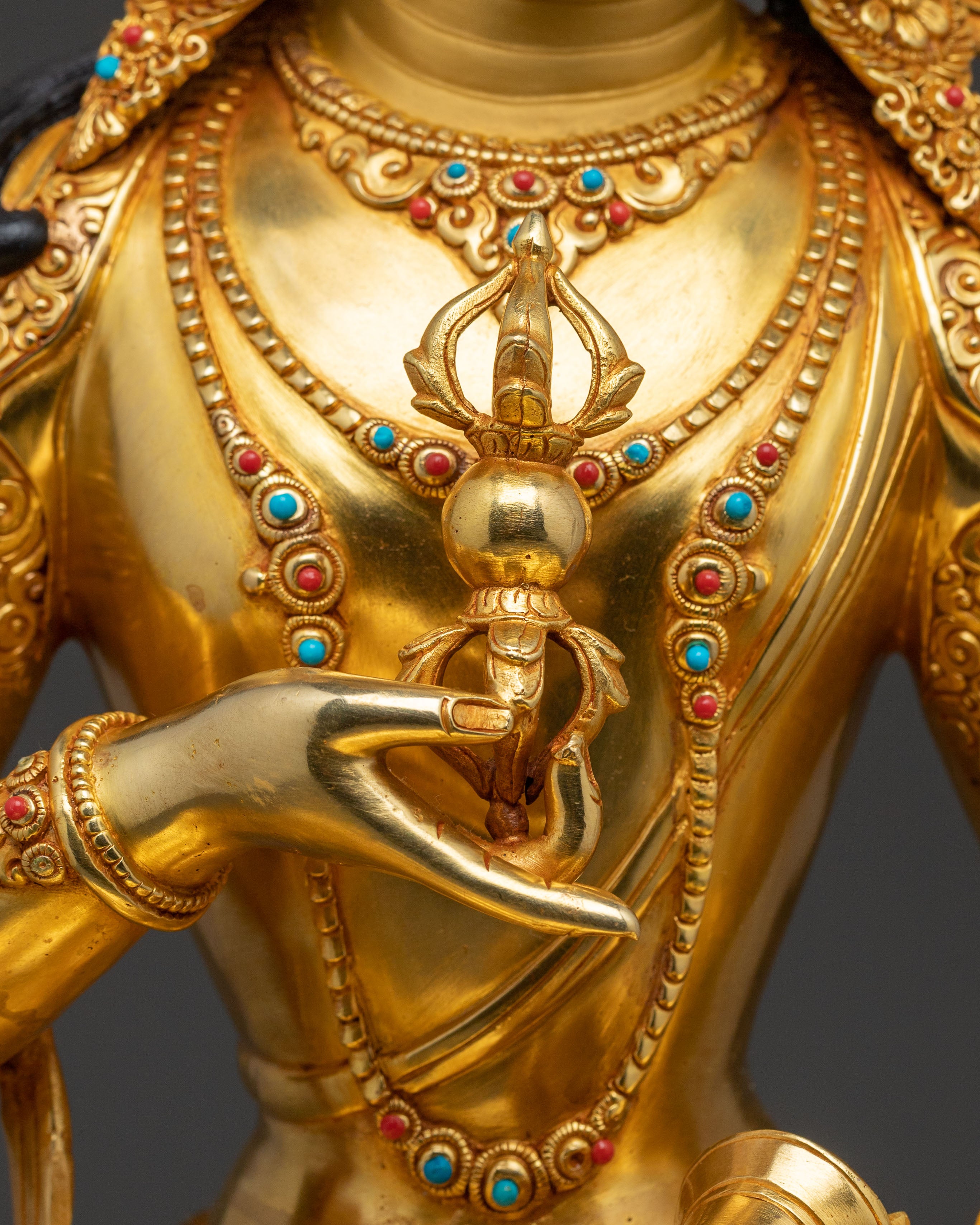 Vajrasattva Wisdom Purifier Statue: Gilded Copper Artwork