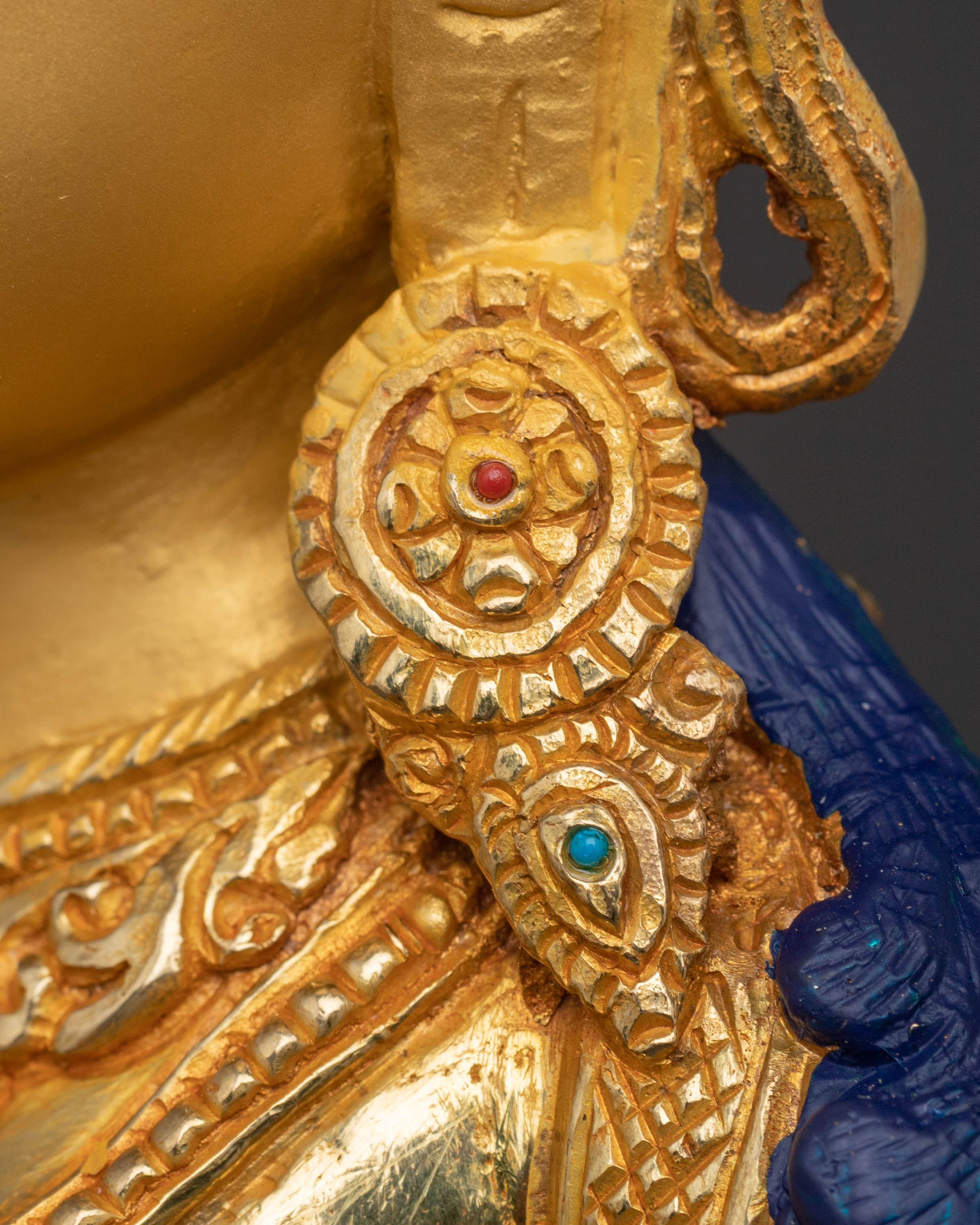 Green Tara Blessed Statue | Serene Gilded Copper Statue