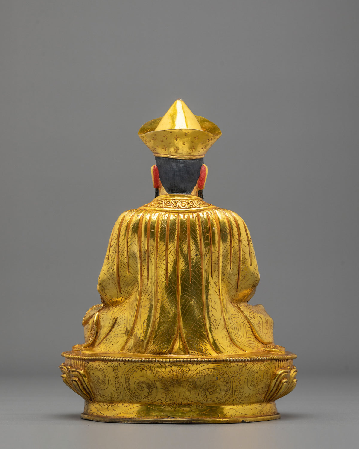 Guru Shapdum Tibetan Buddhist Sculpture: Sacred Master Statue