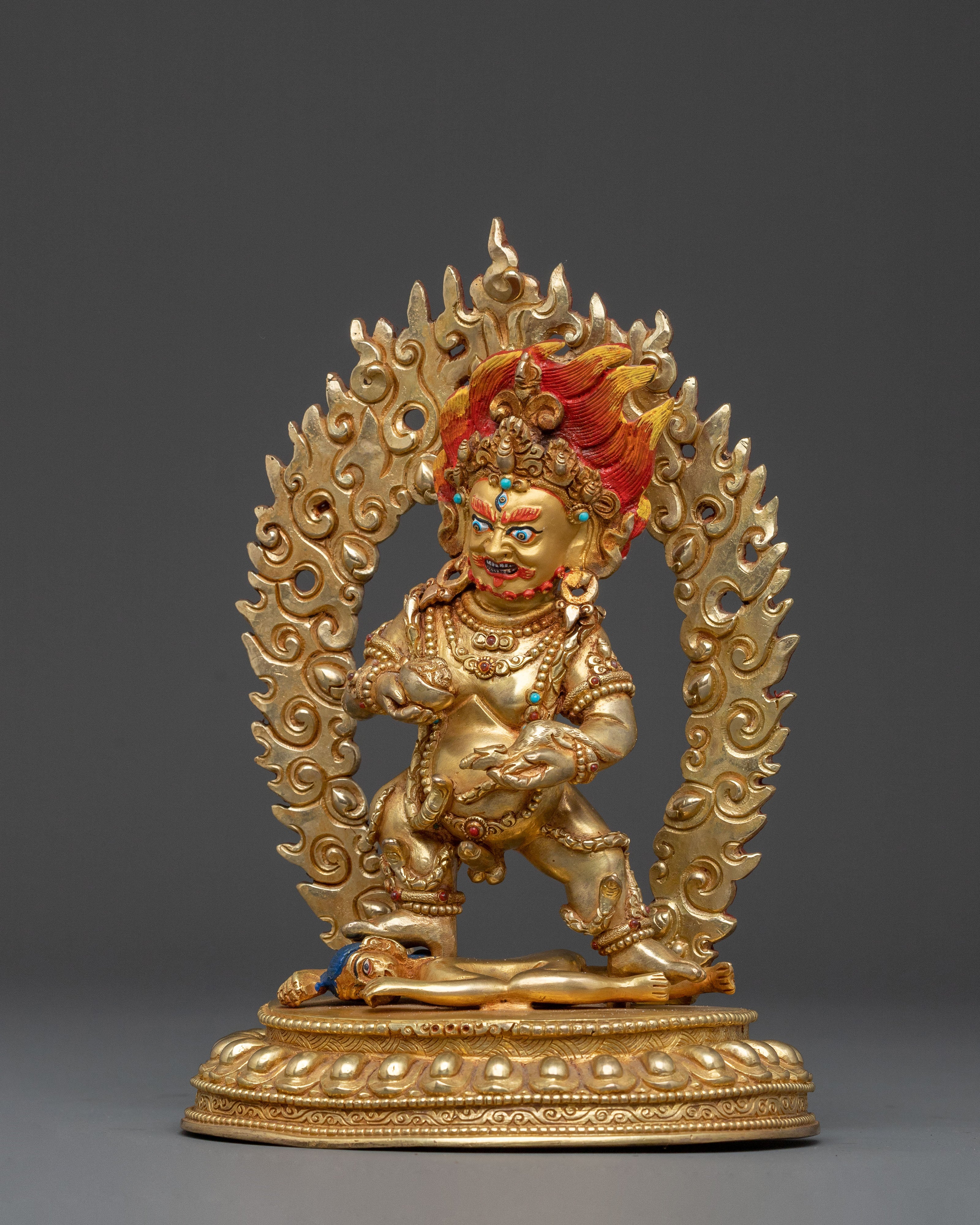 Black Dzambhala Abundance Protector Statue