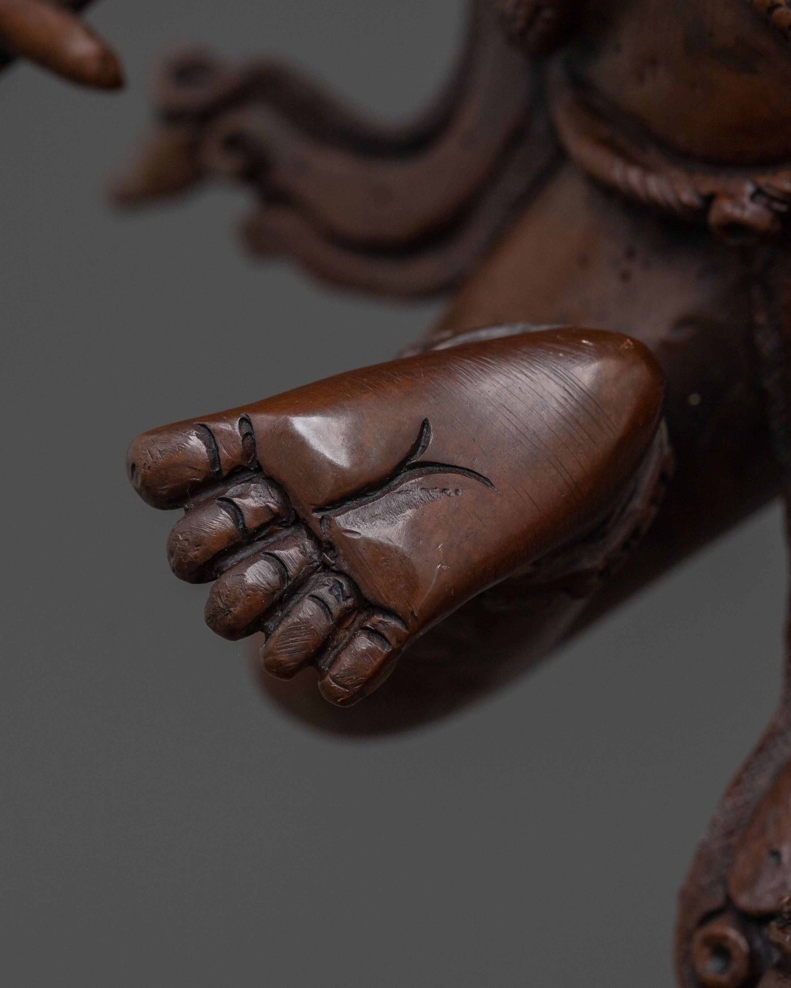 God Ganesh: Oxidized Copper Handcrafted Sculpture