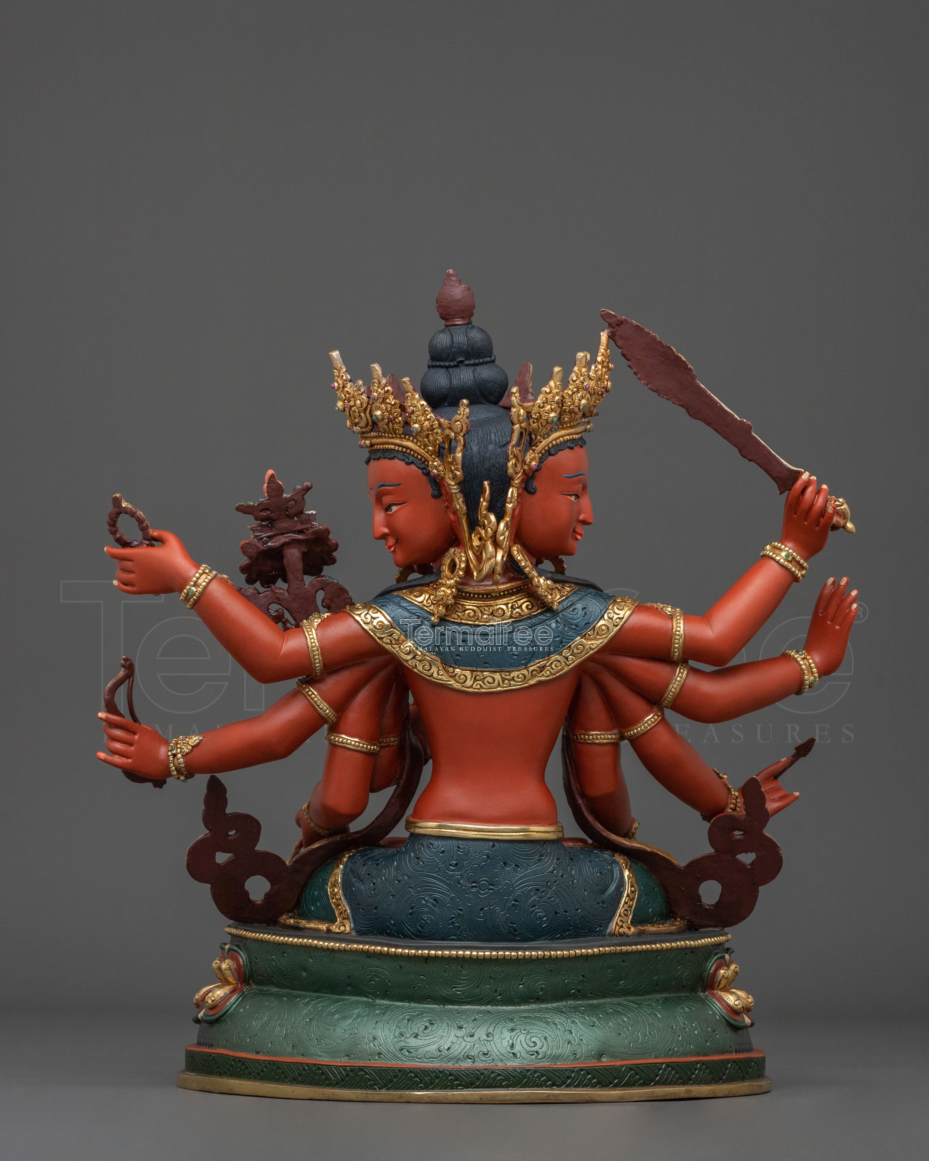 Maha Manjushri Copper Statue | Meditation Altar Decor