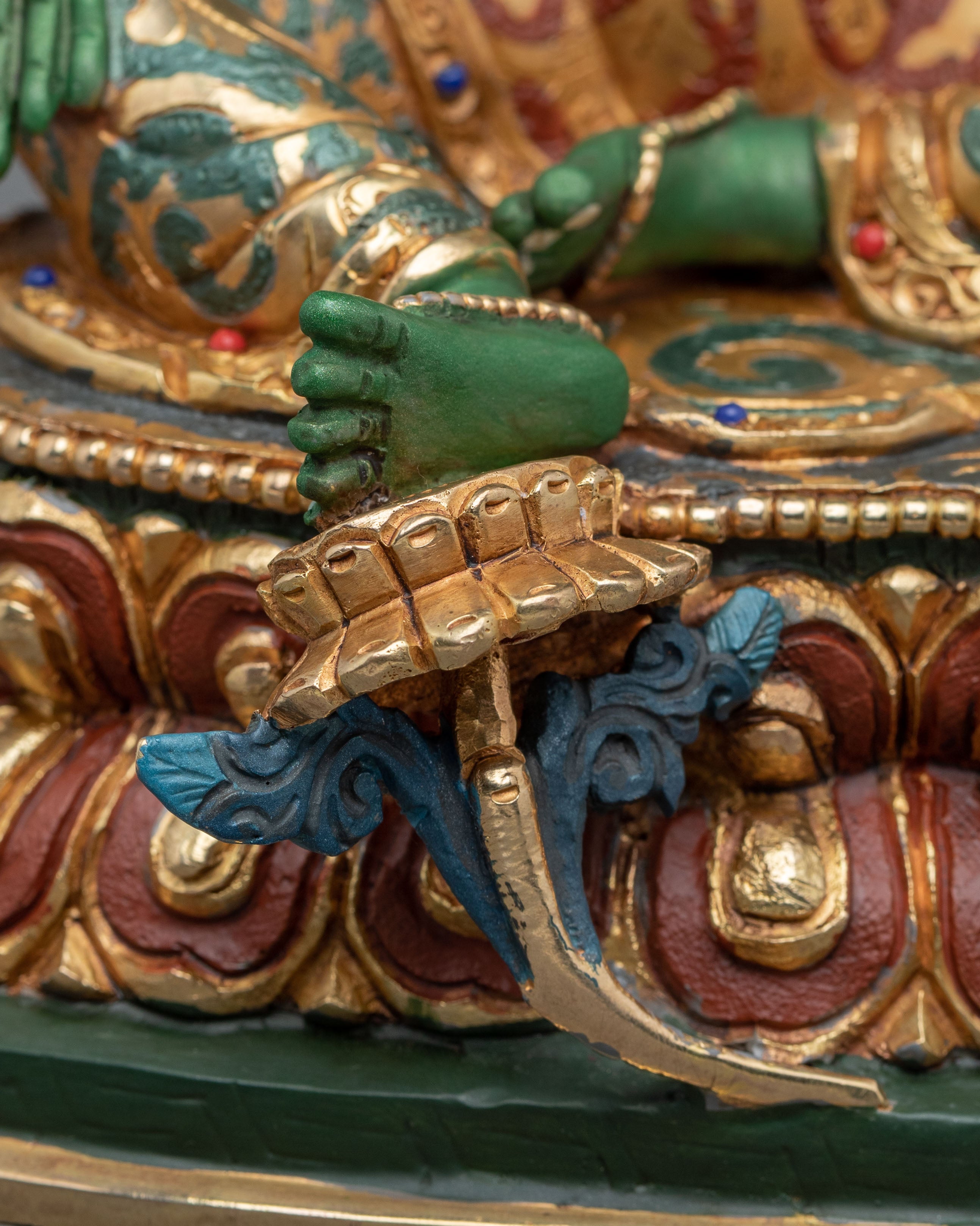 Green Tara Altar Decor Statue: Protector of Compassionate Action