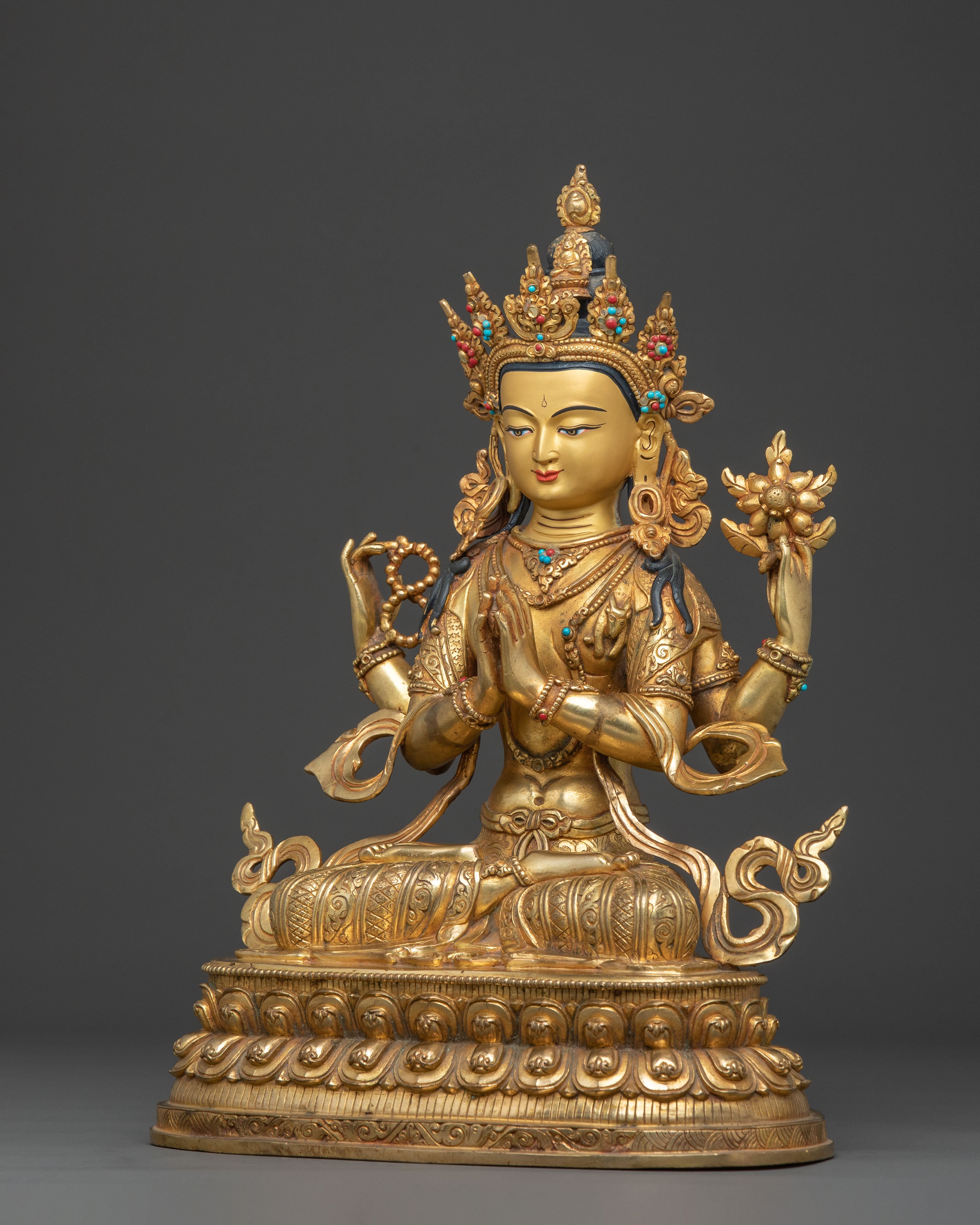 Four-Armed Chenrezig Statue | Compassionate Heart