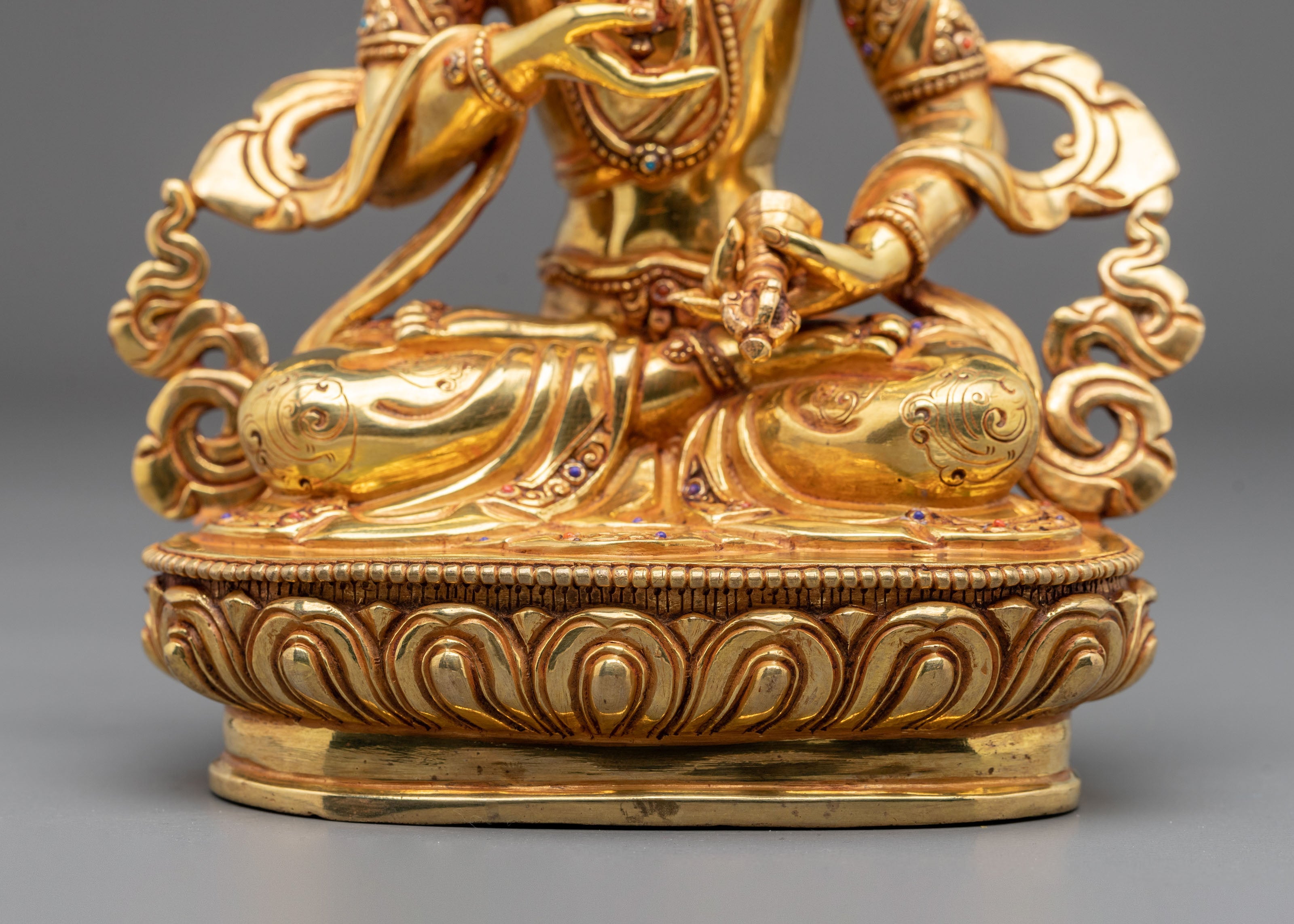 Vajrasattva 24K Gold Gilded Figurine | Handcrafted Sculpture