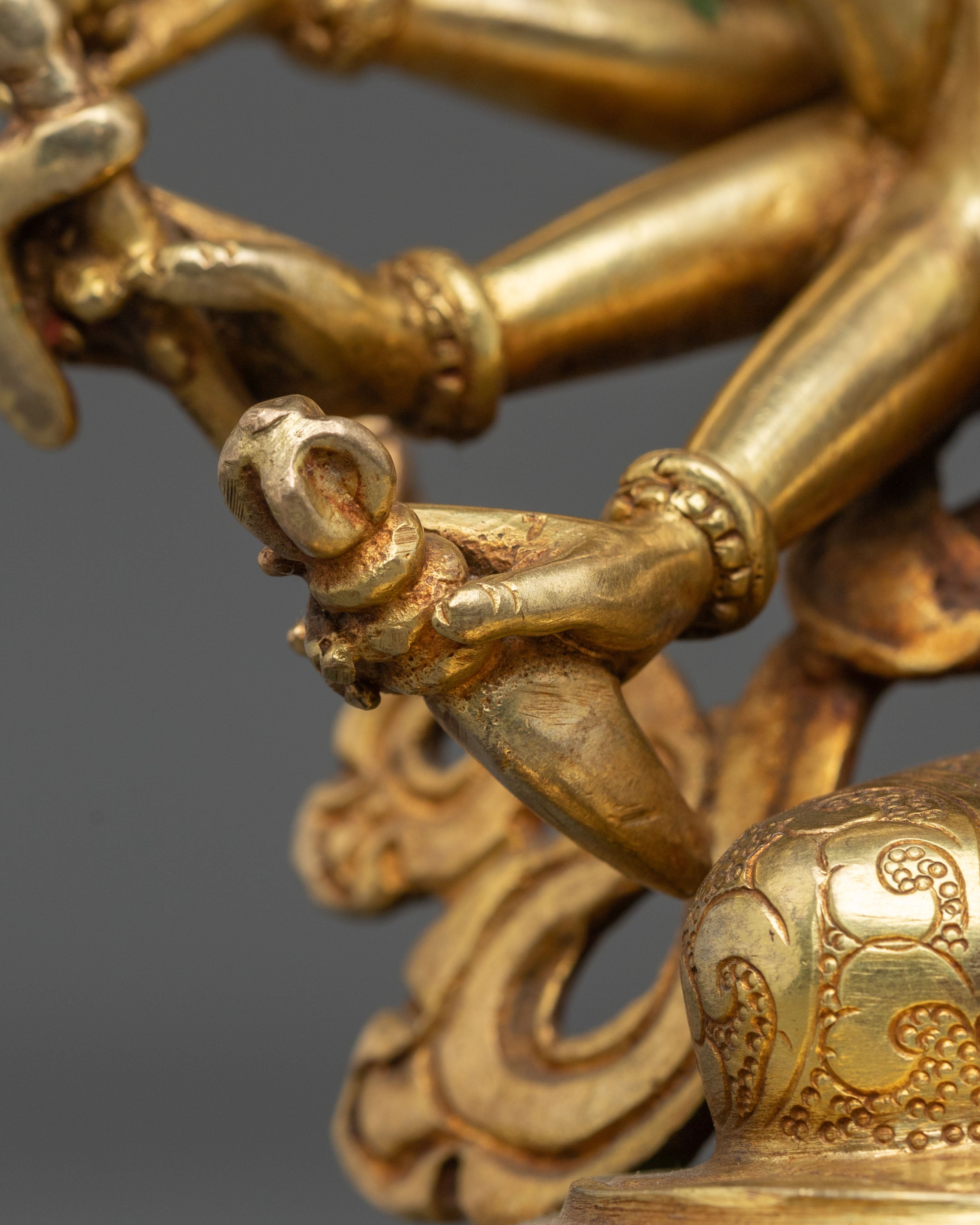 Chundi Statue of Protection | 24K Gold Gilded Goddess Figurine