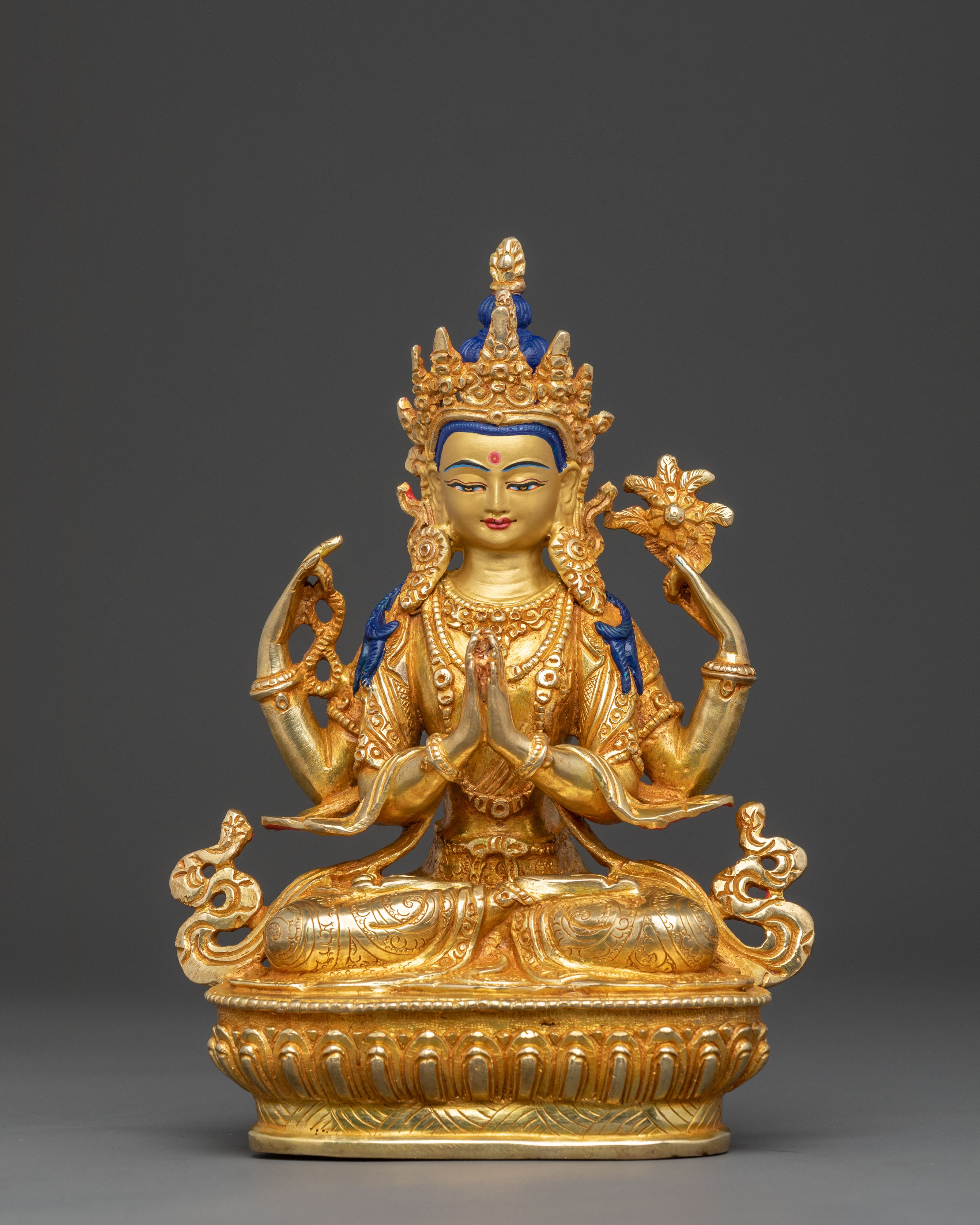 Compassionate Bodhisattva Chenrezig Spiritual Statue