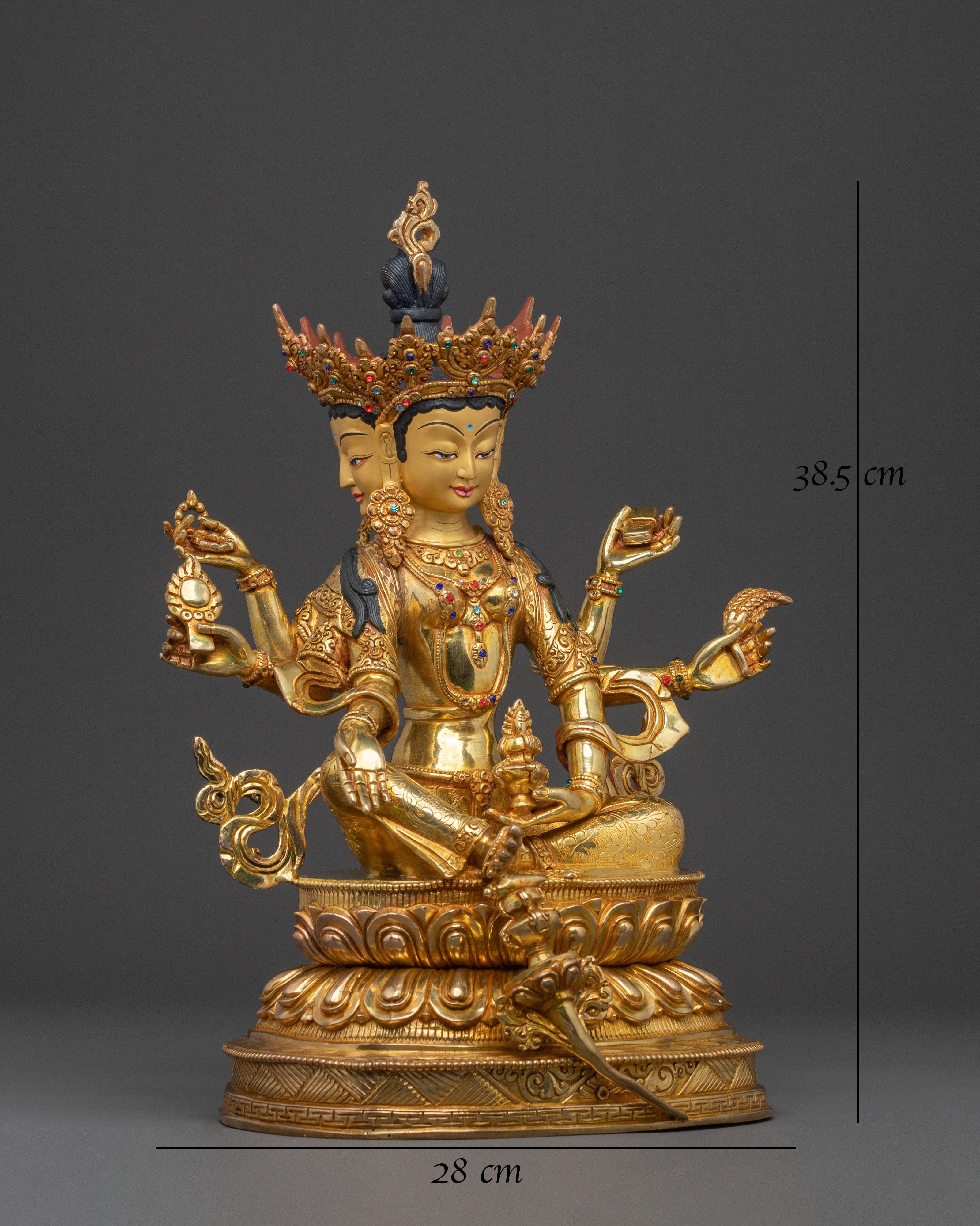 Tibetan Vasudhara Statue | Handcrafted Figure