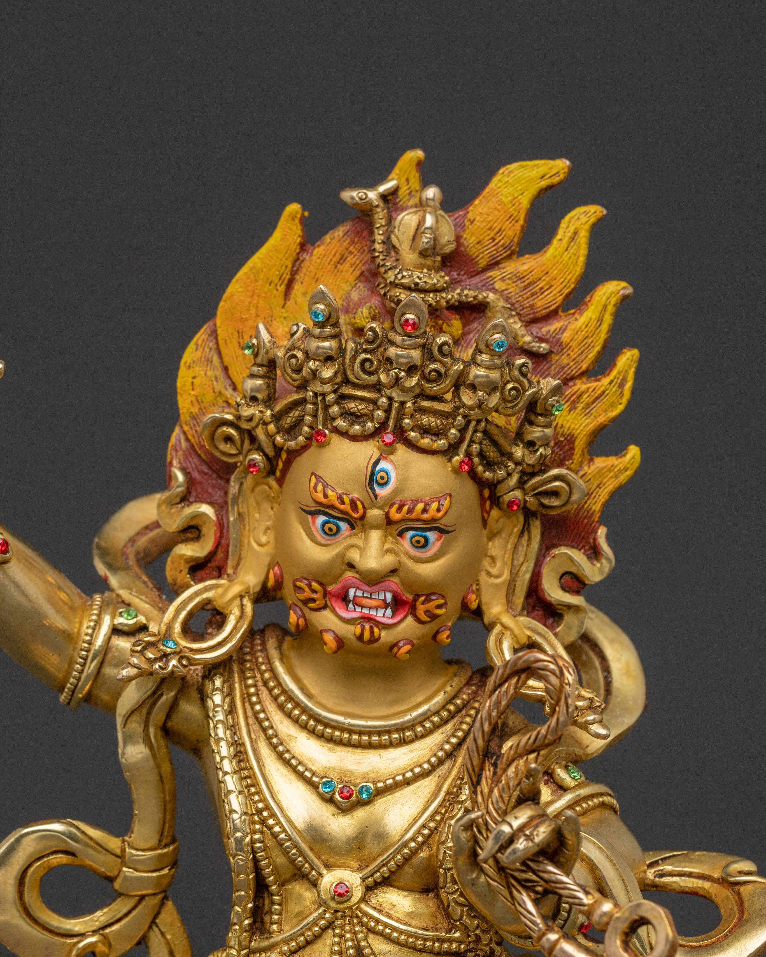 Guardian Vajrapani Golden Statue – Gilded Copper Masterpiece