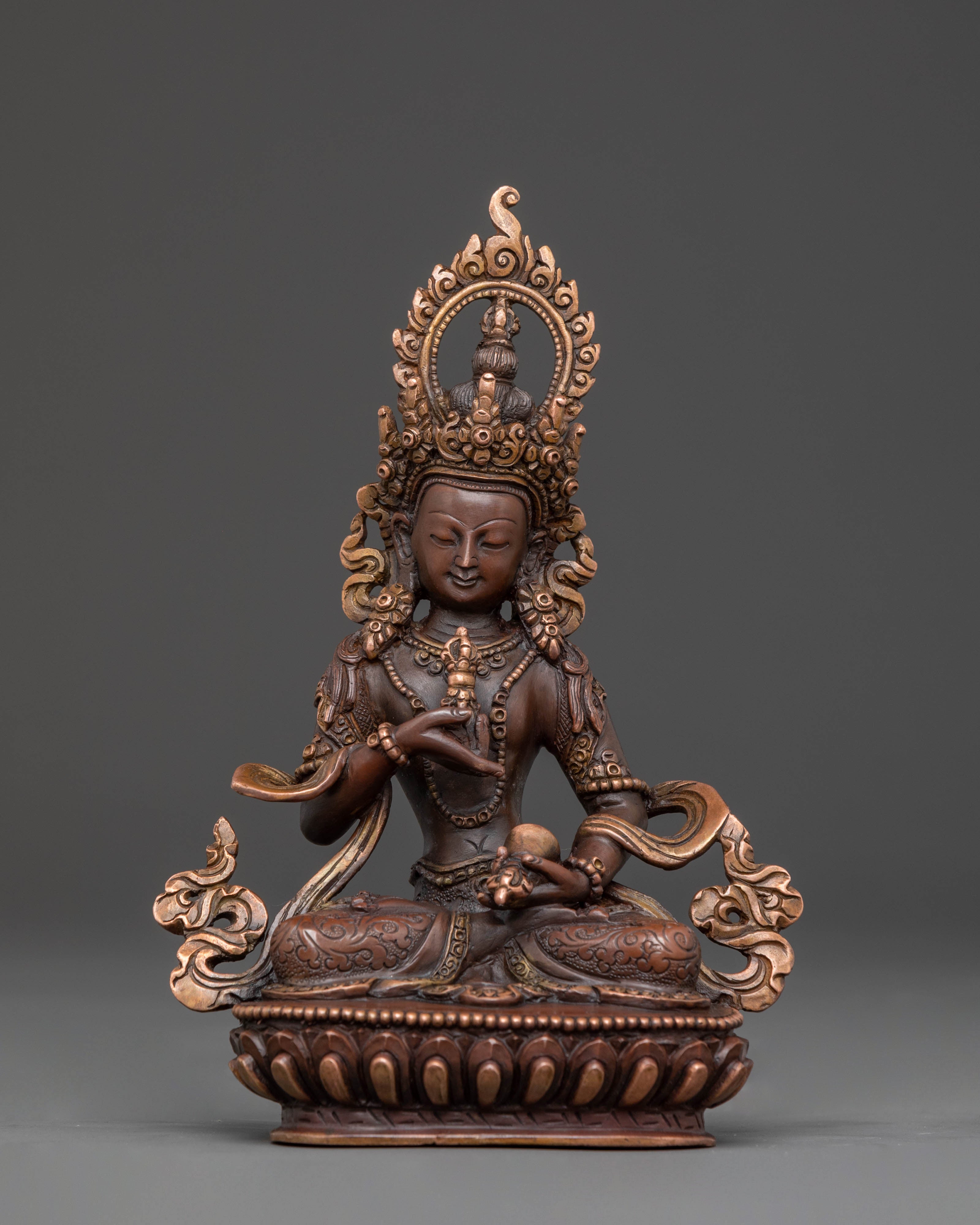 Oxidized Copper Vajrasattva Sacred Statue