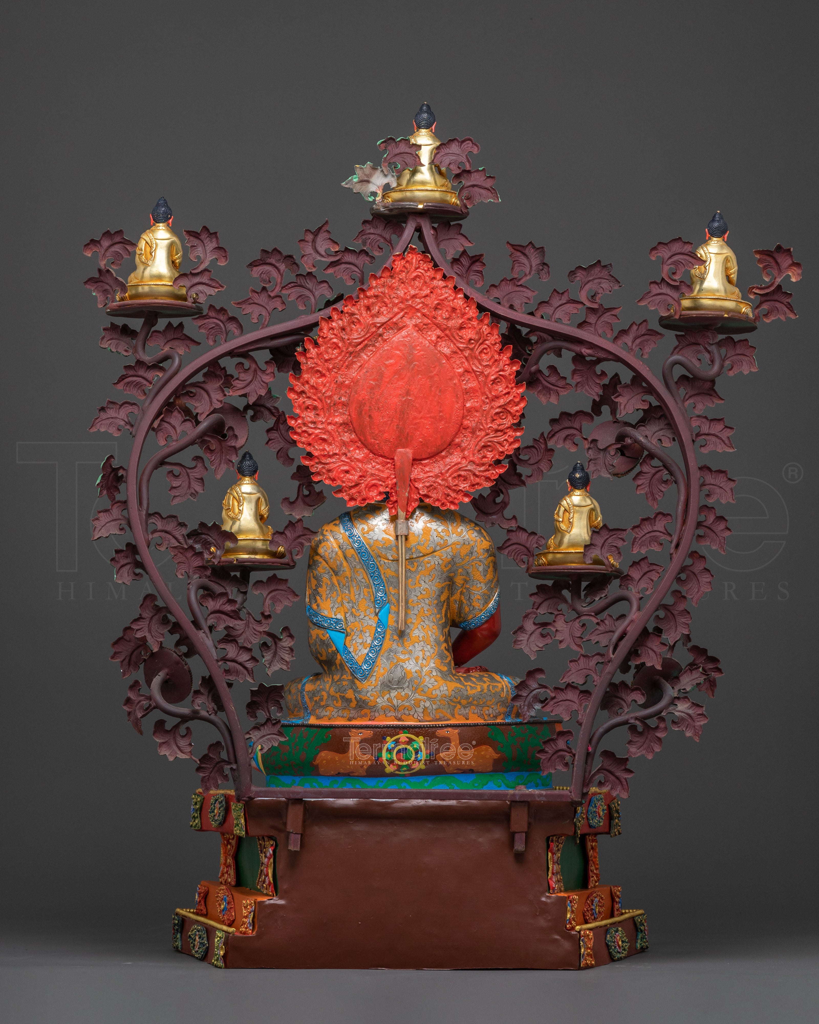 Amitabha Buddha On Throne | Radiant 24K Gold Glided